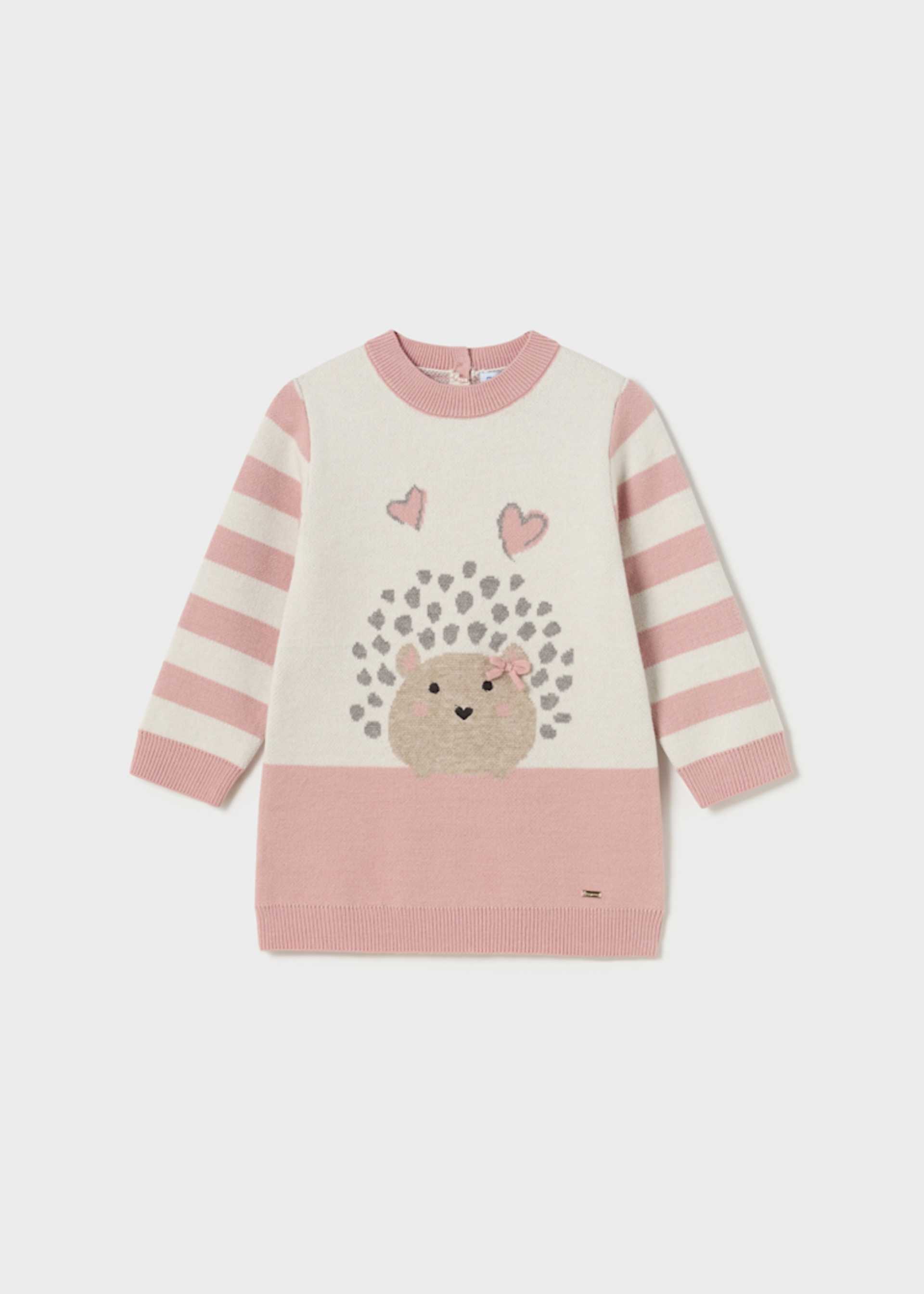 Vestito maglia animali neonata