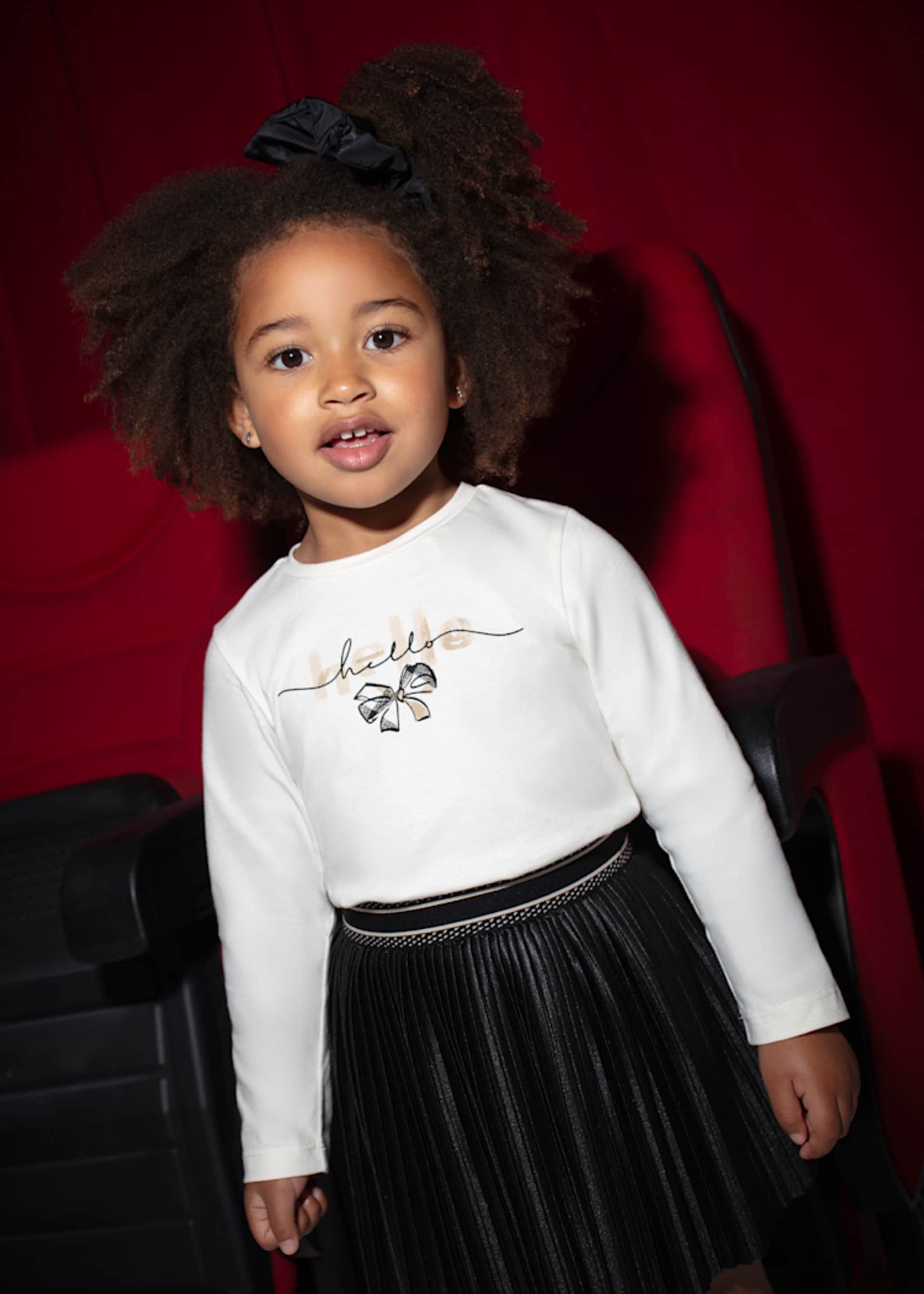 Playera con scrunchie niña