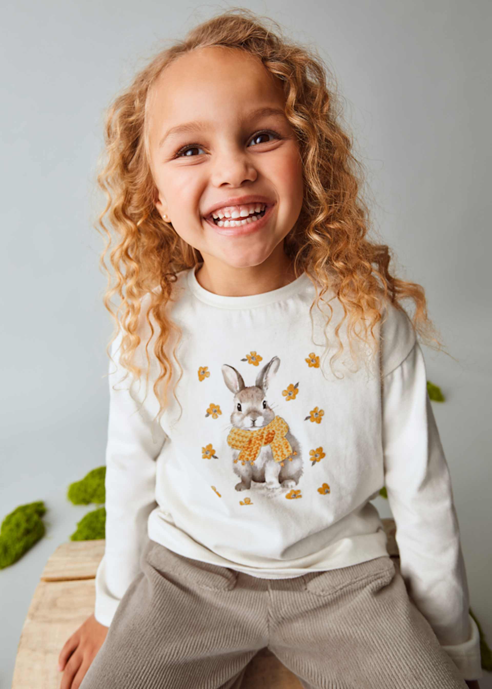 Girls rabbit print t-shirt