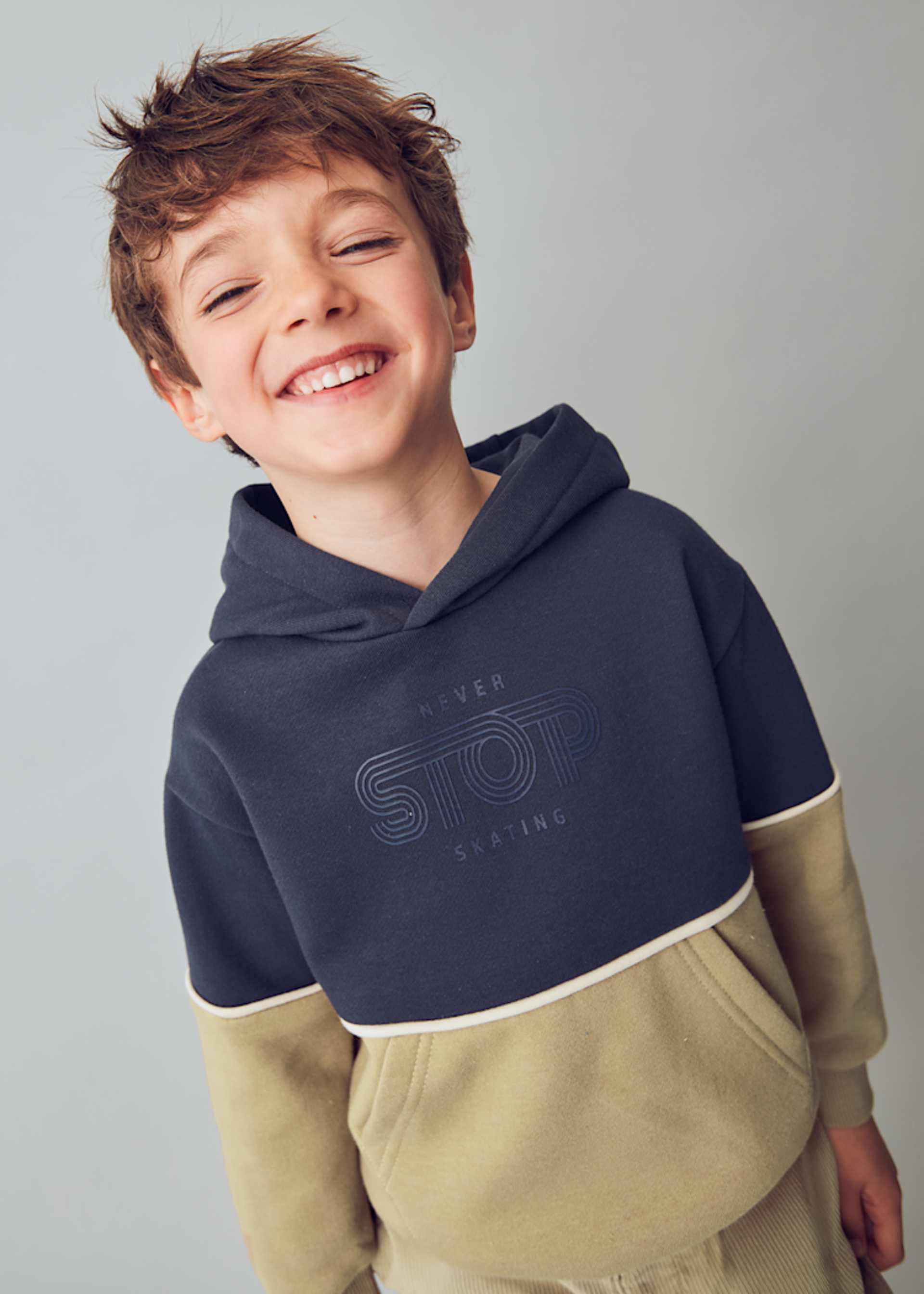 Sudadera contraste niño
