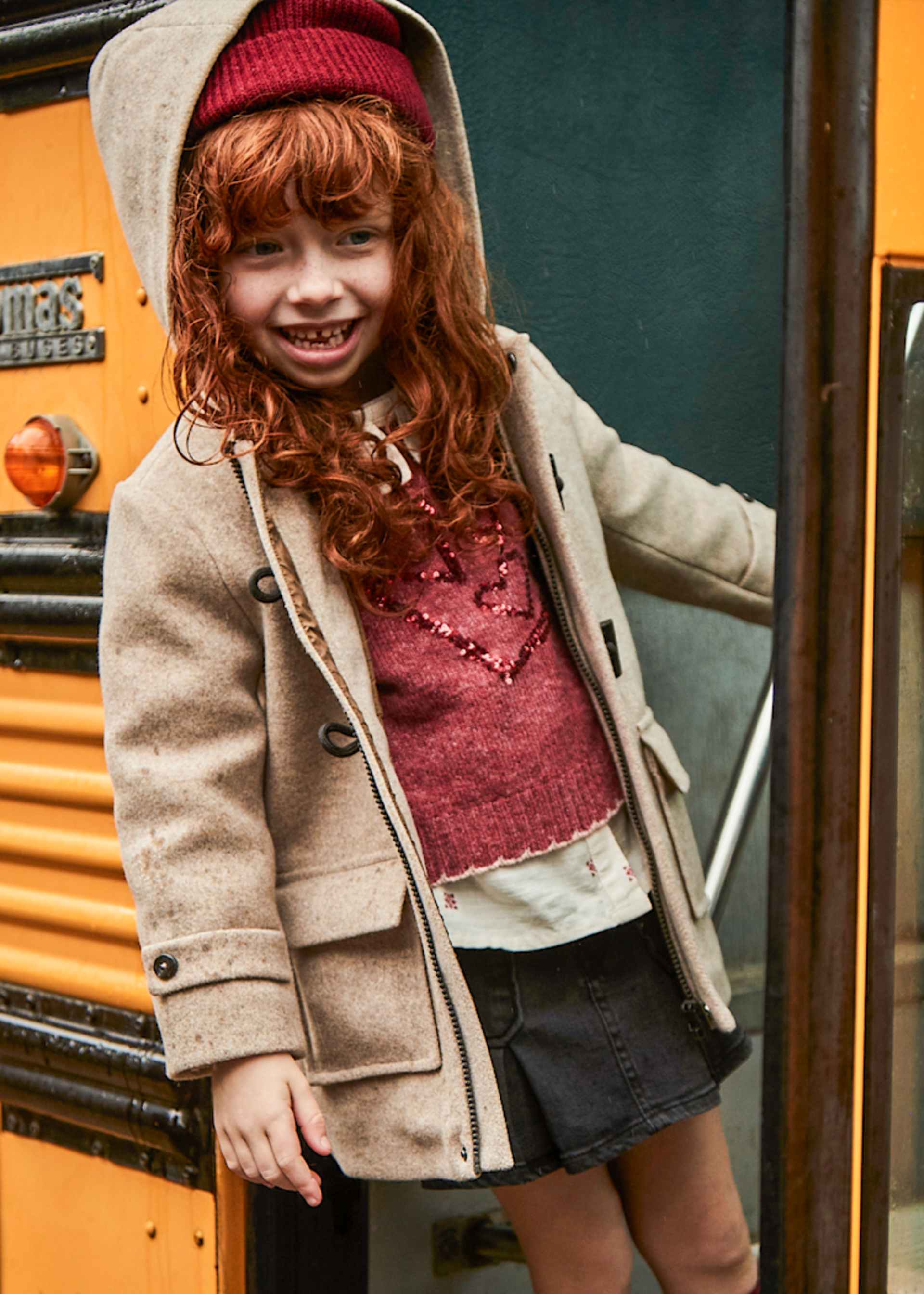 Gonna jeans pieghe bambina