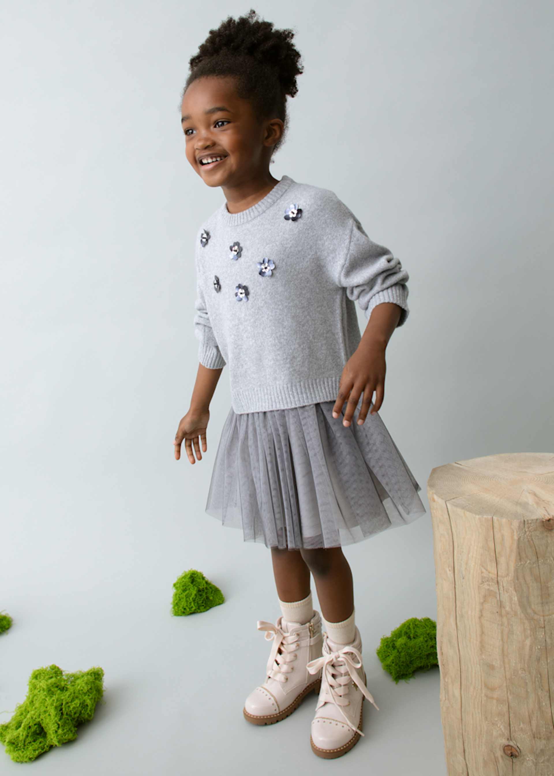 Robe combinée en tricot fille