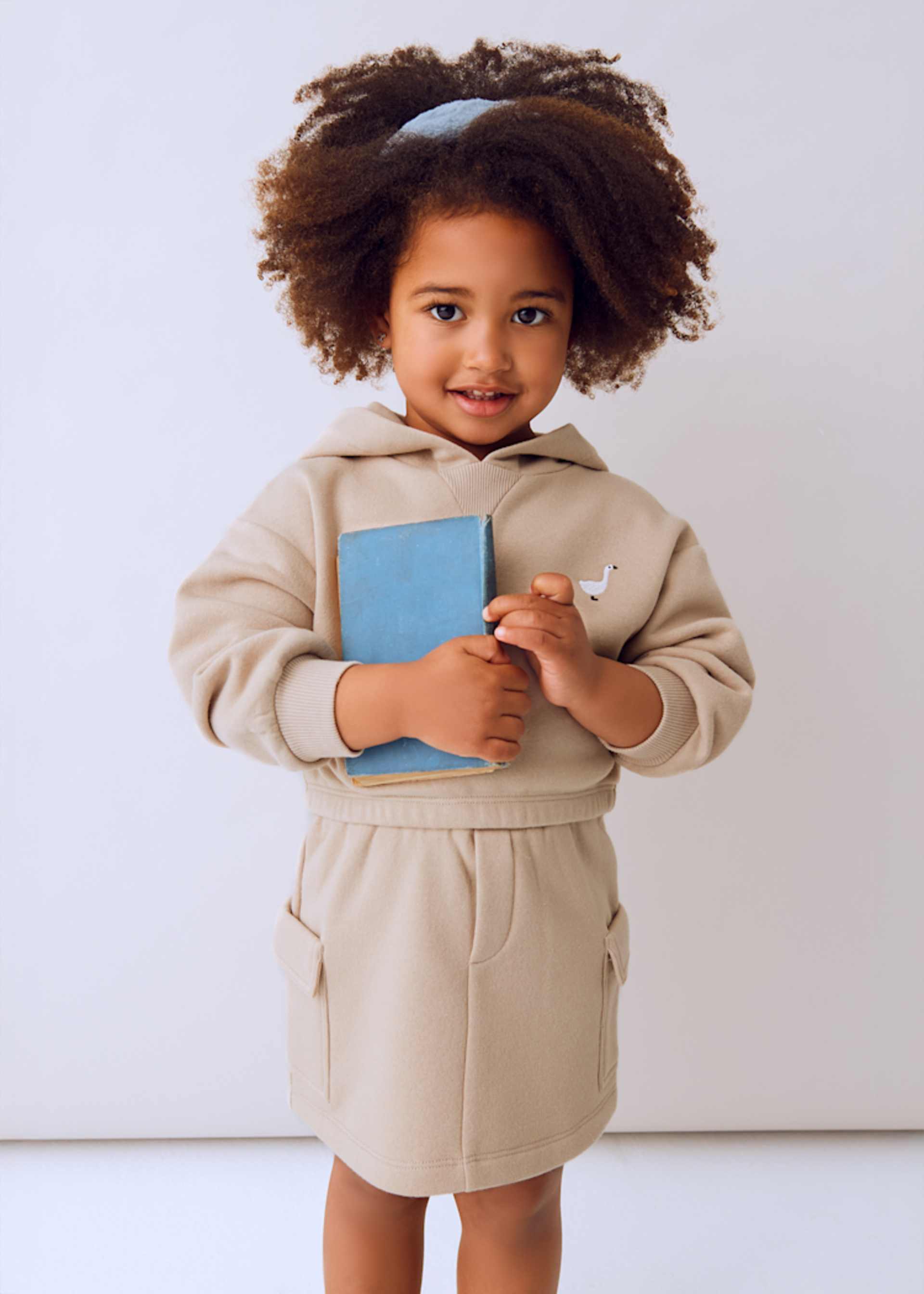 Girl Sweatshirt and Cargo Skirt Set