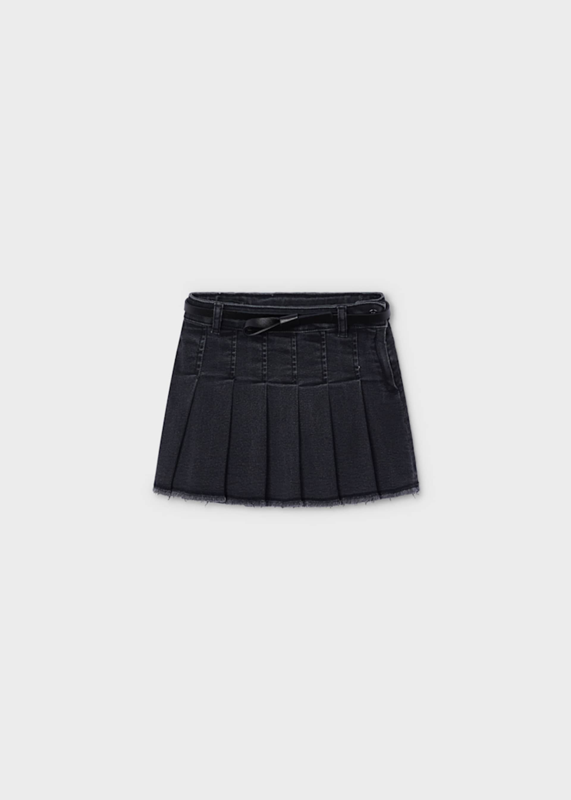 Girl Denim Skirt with Belt