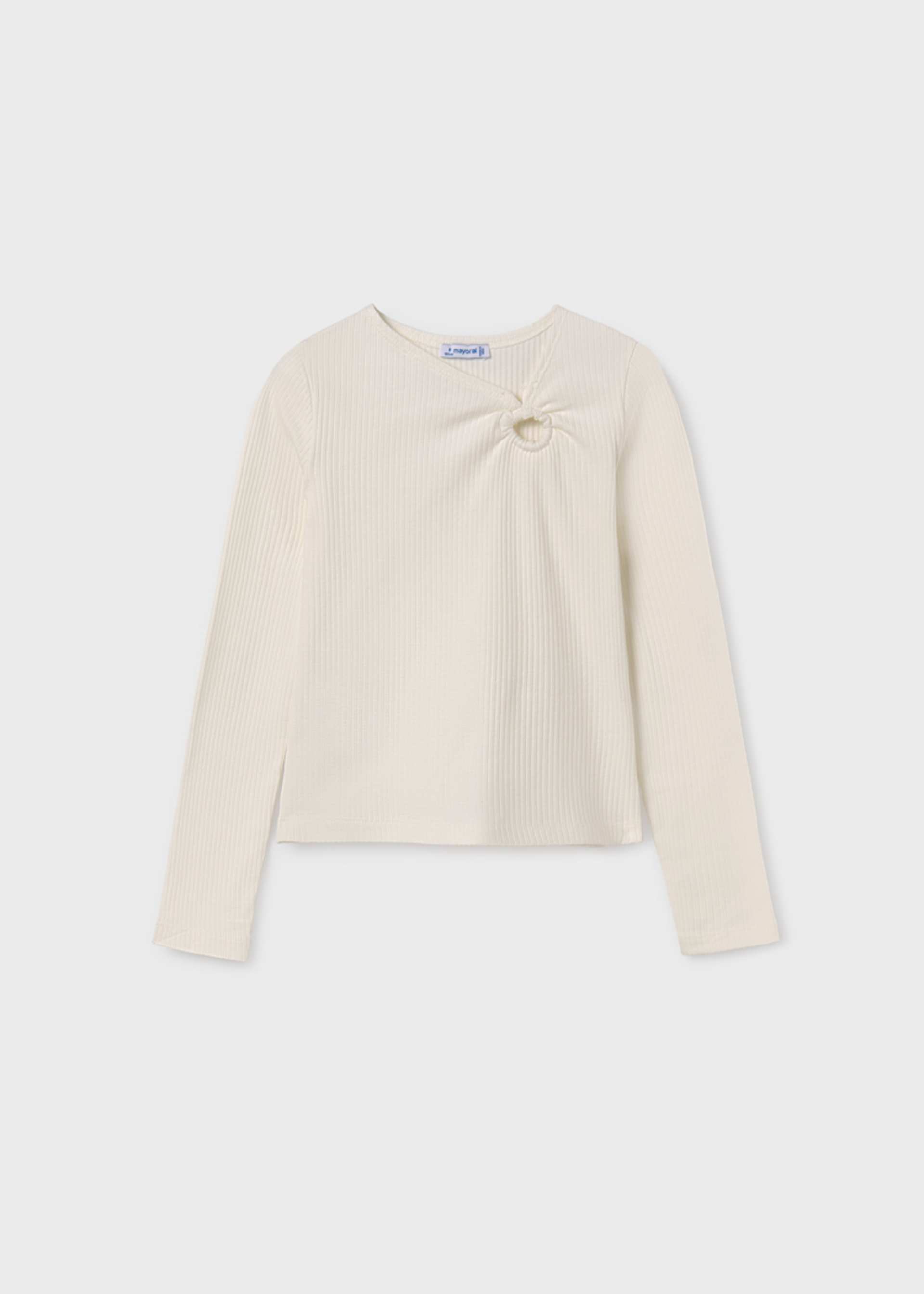 Girl Ribbed Gathered Shirt Girl Ribbed Gathered Shirt