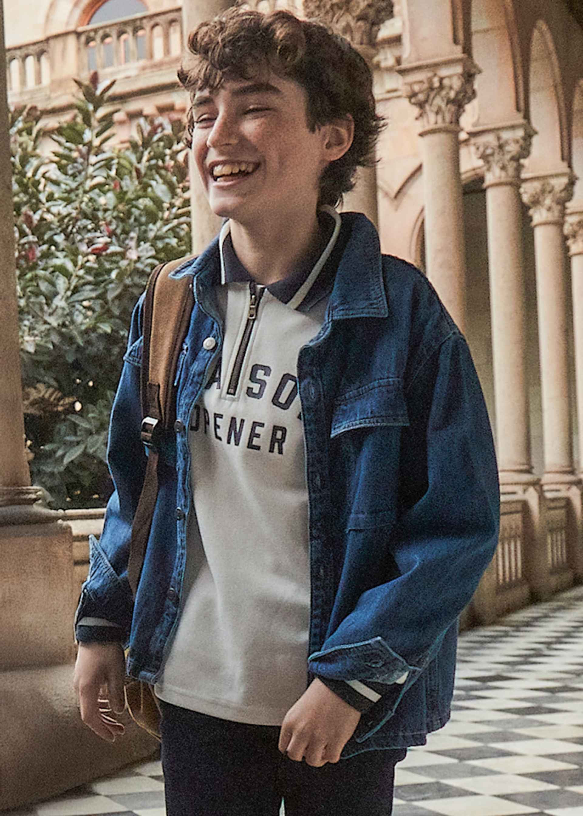 Boys oversized denim shirt