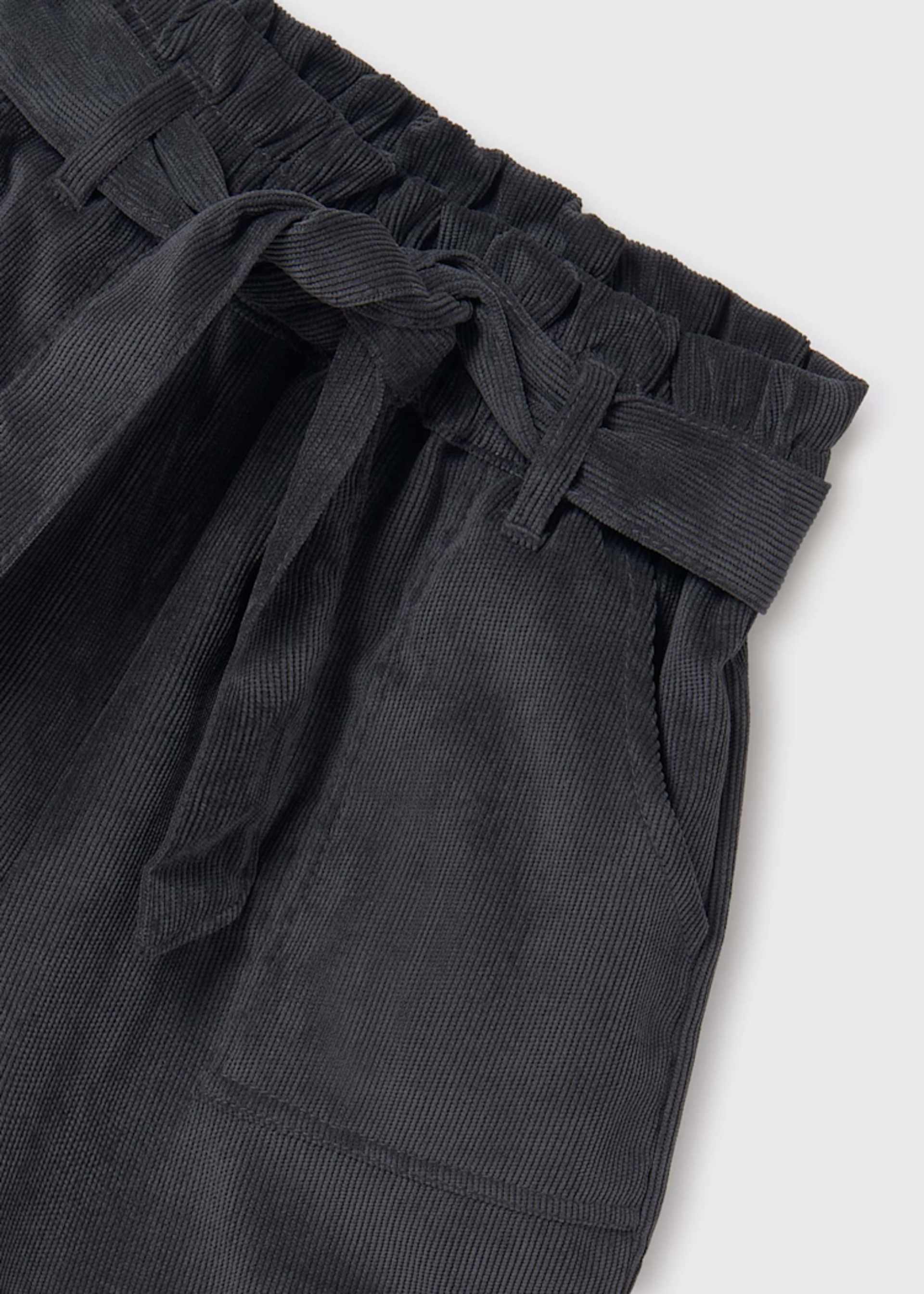 Къс рипсен панталон за момиче Къс рипсен панталон за момиче