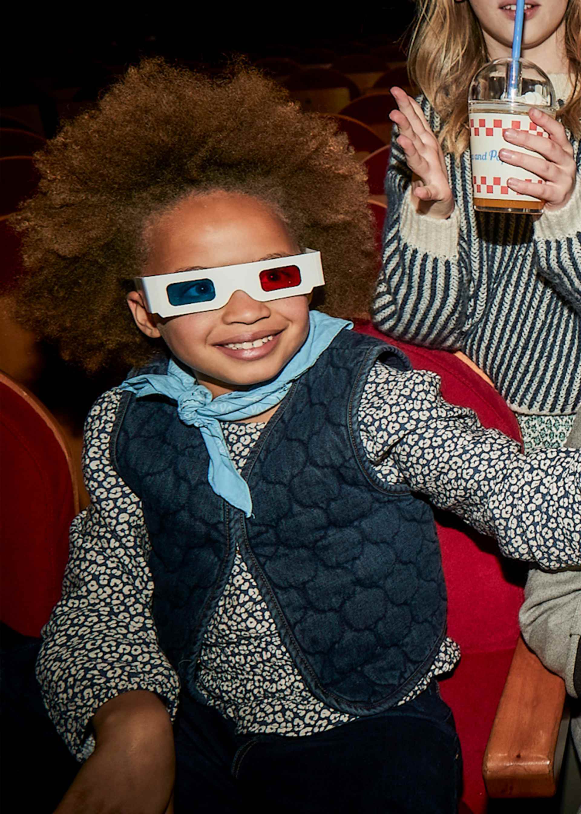 Gilet en denim matelassé fille