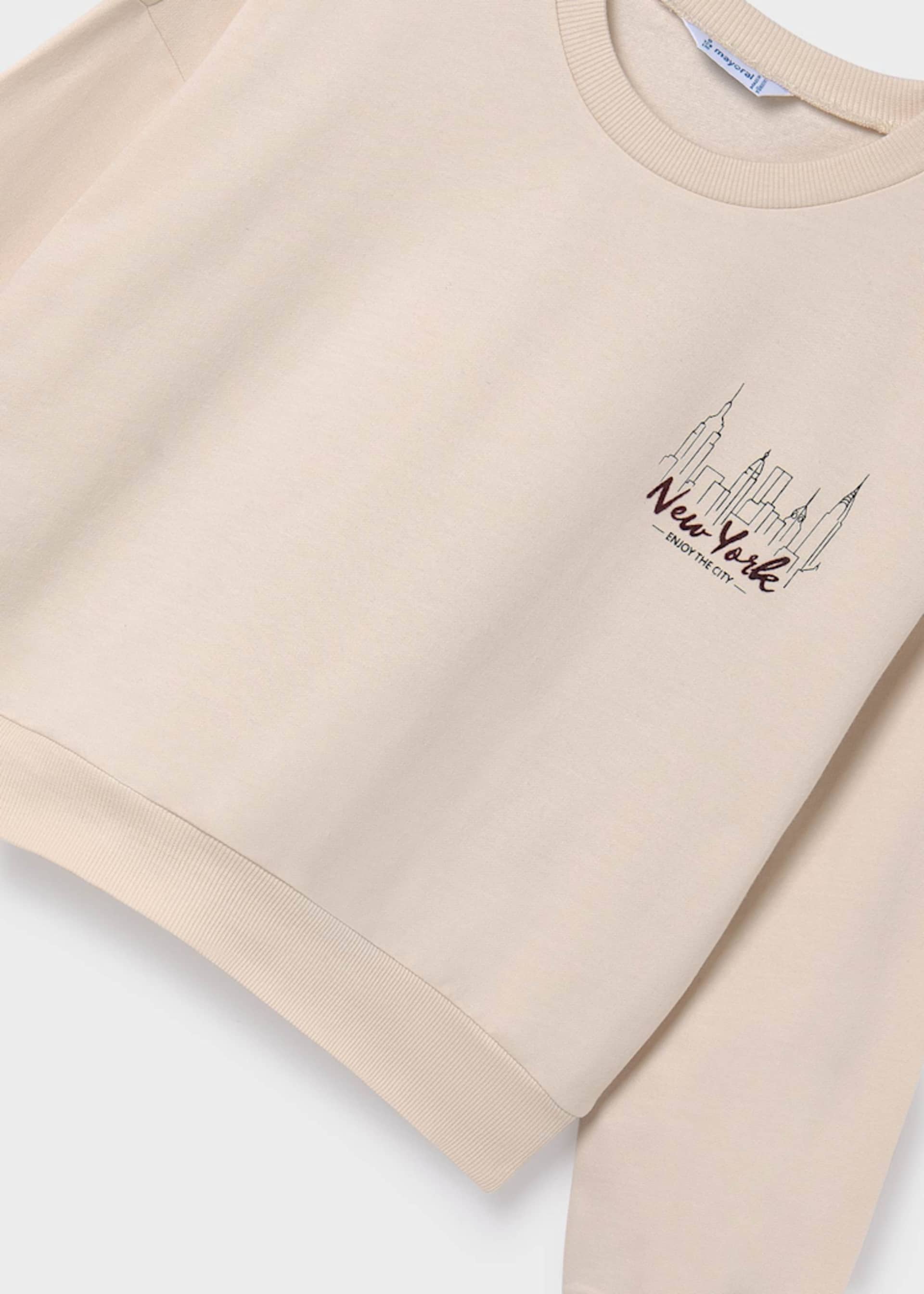 Sudadera manga abullonada chica Sudadera manga abullonada chica