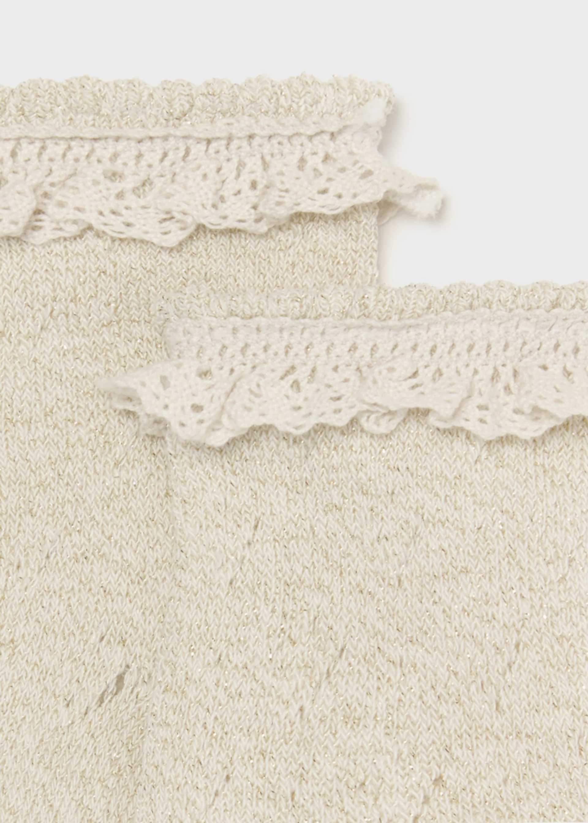 Ажурени чорапи за новородено момиче Ажурени чорапи за новородено момиче