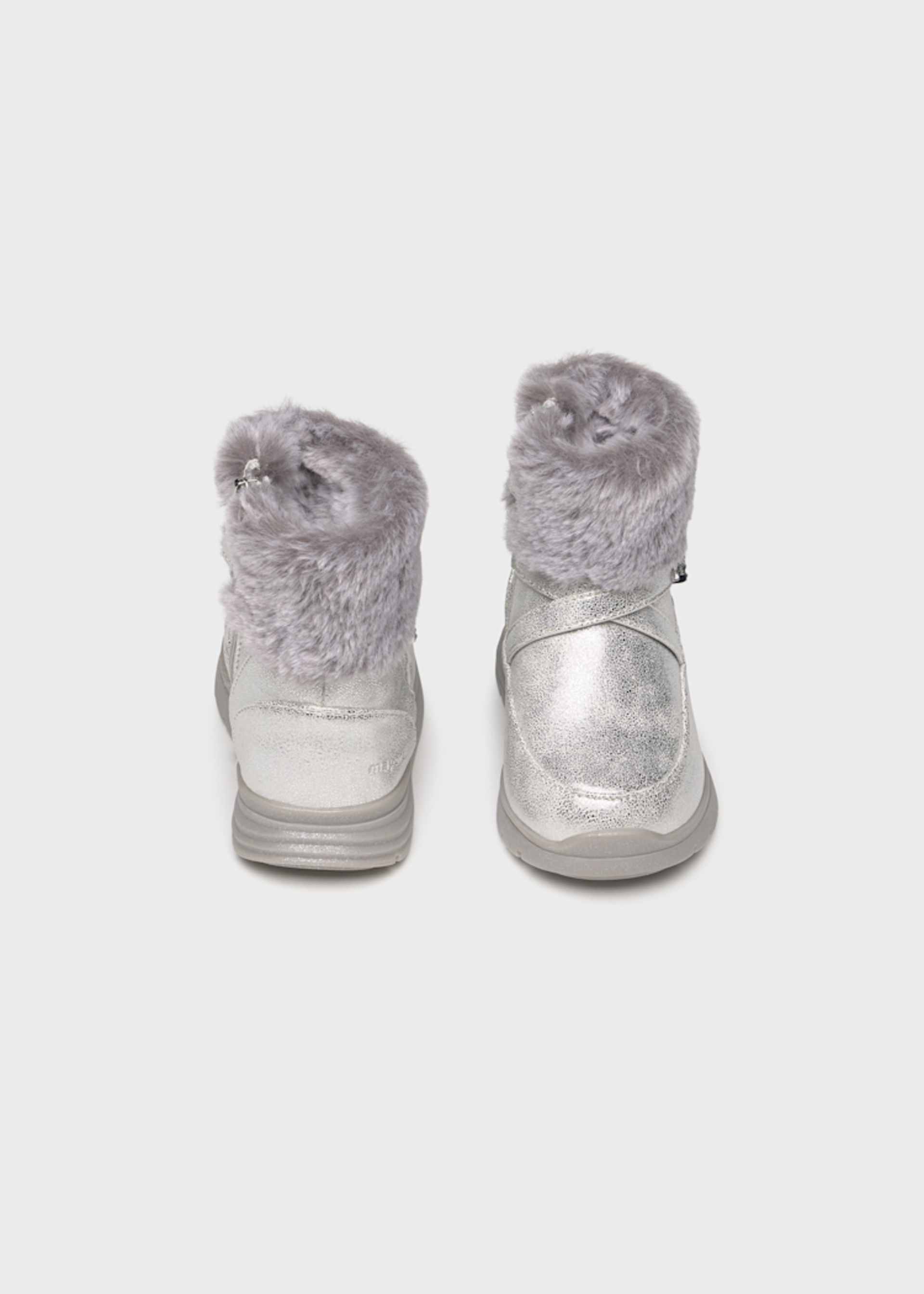 Halbstiefel metallisiert Fell Baby Halbstiefel metallisiert Fell Baby