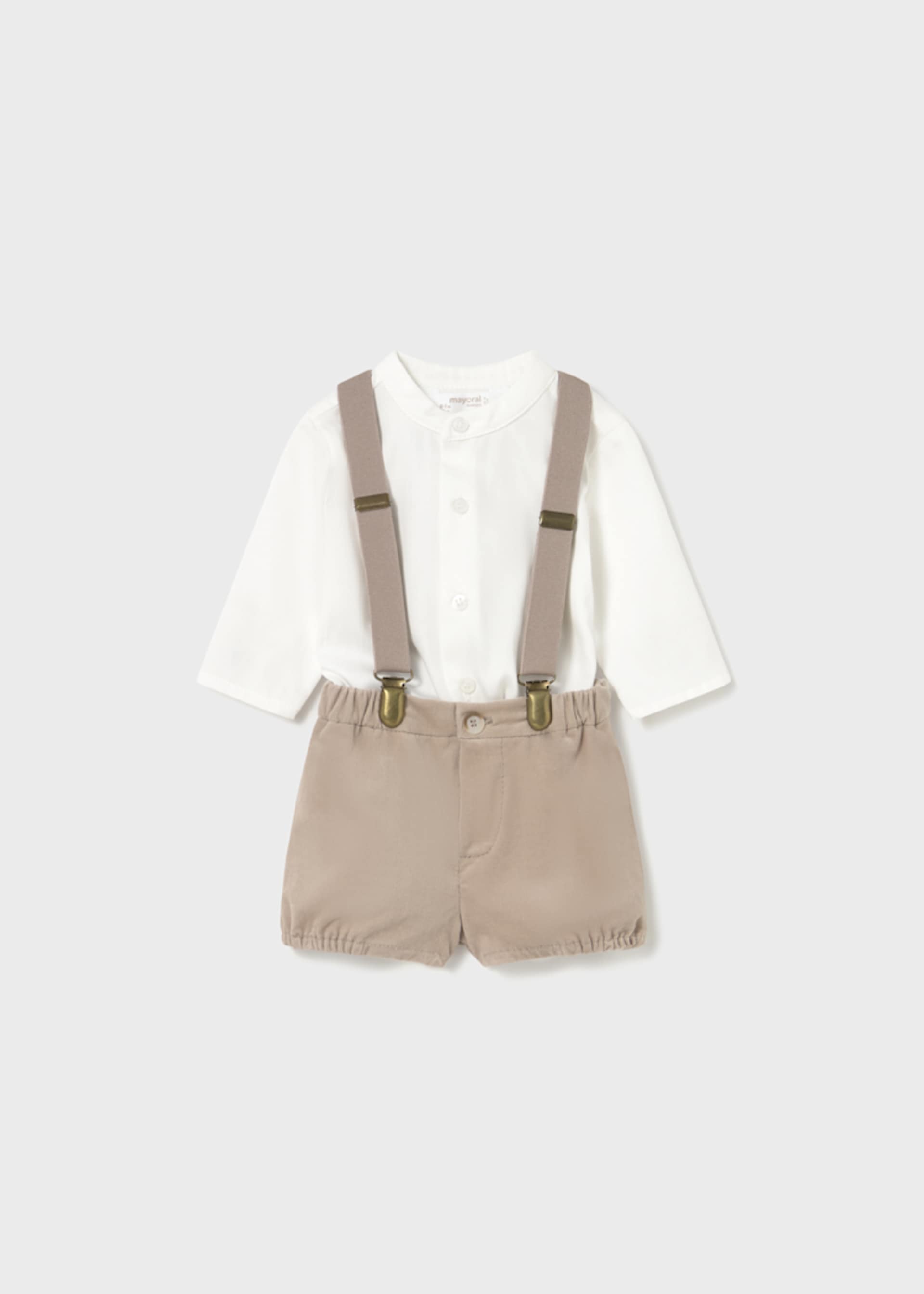 Newborns shorts set with shirt and braces