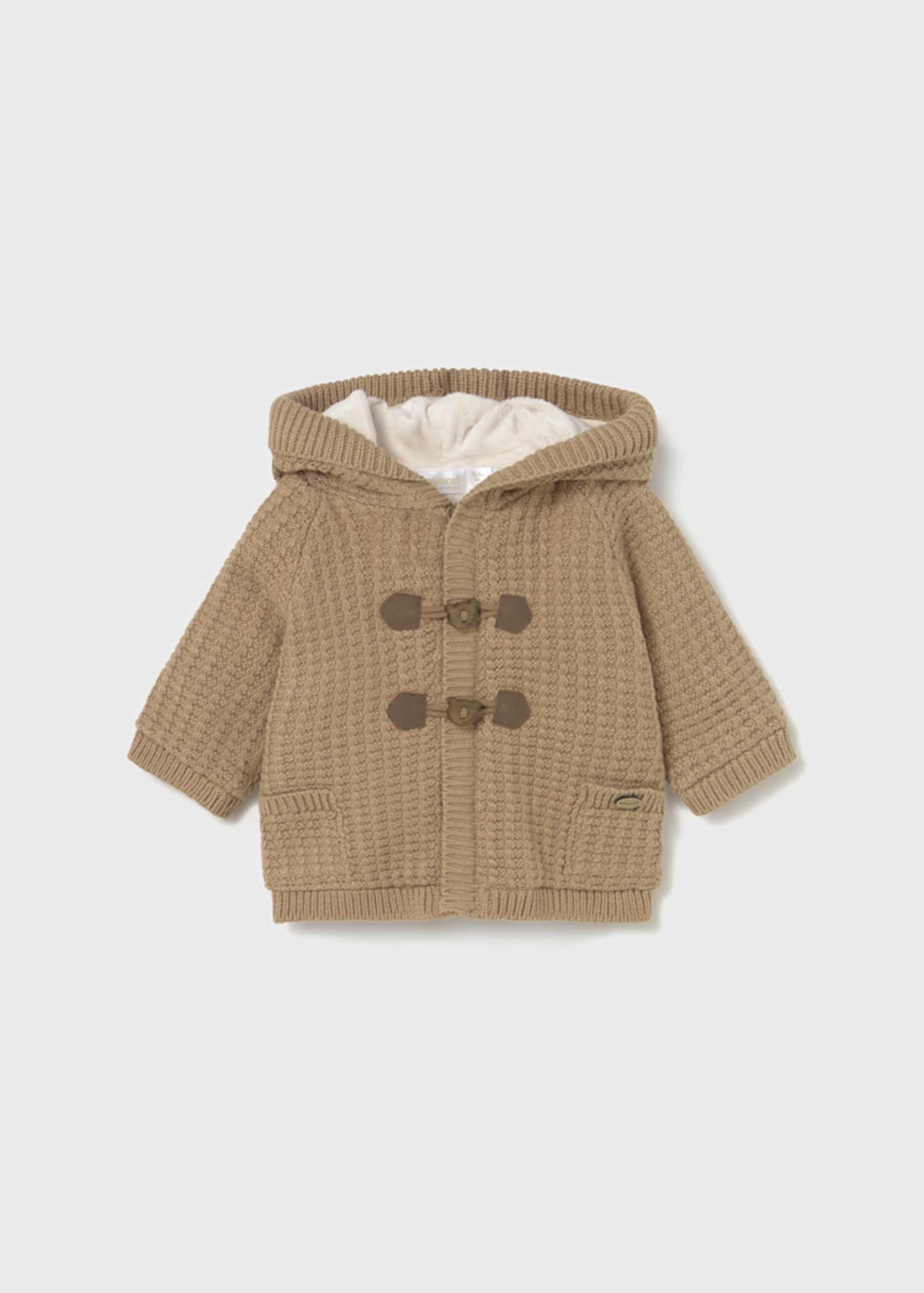 Newborn Boy Lined Knit Cardigan