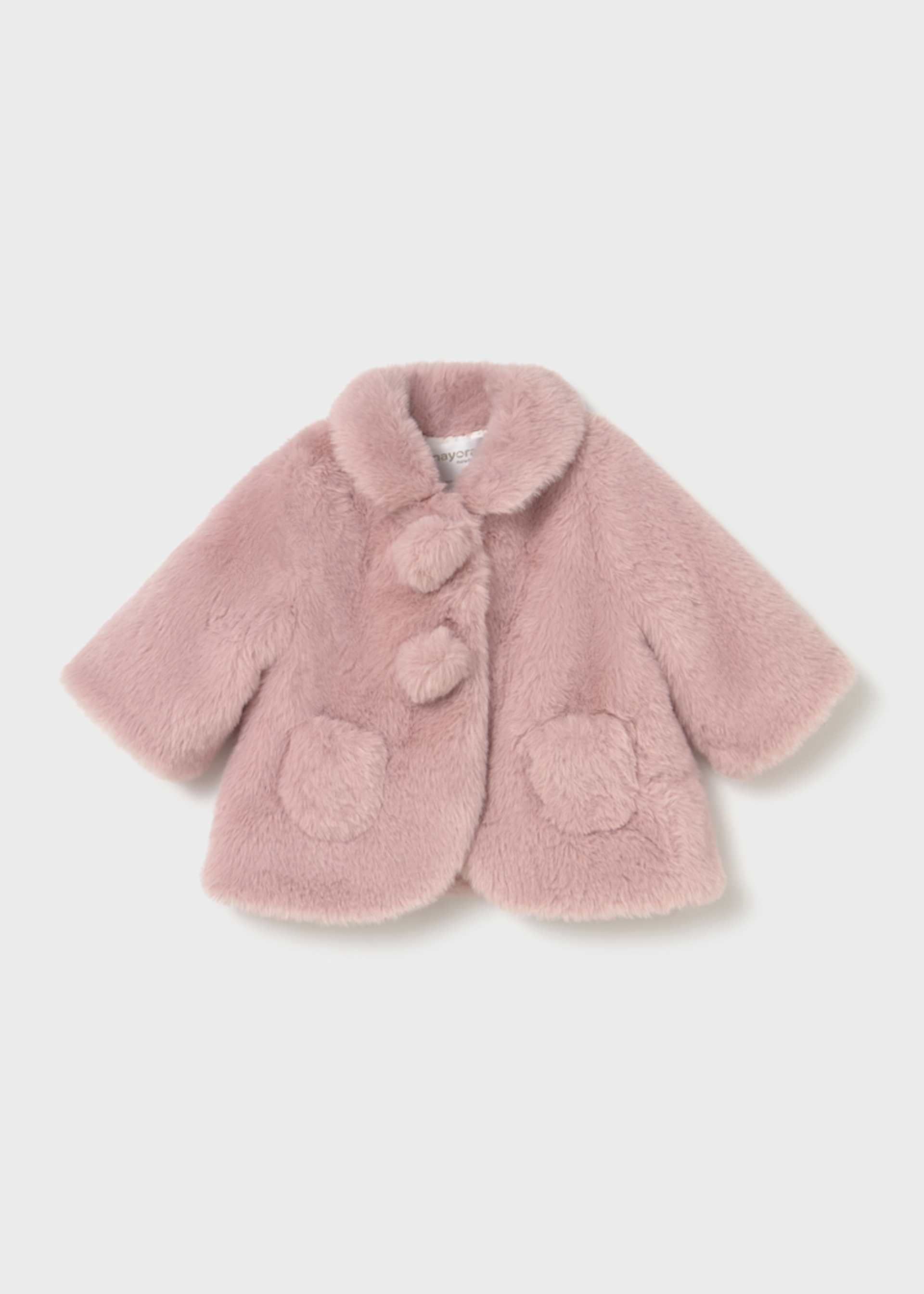 Newborn Girl Faux Fur Coat