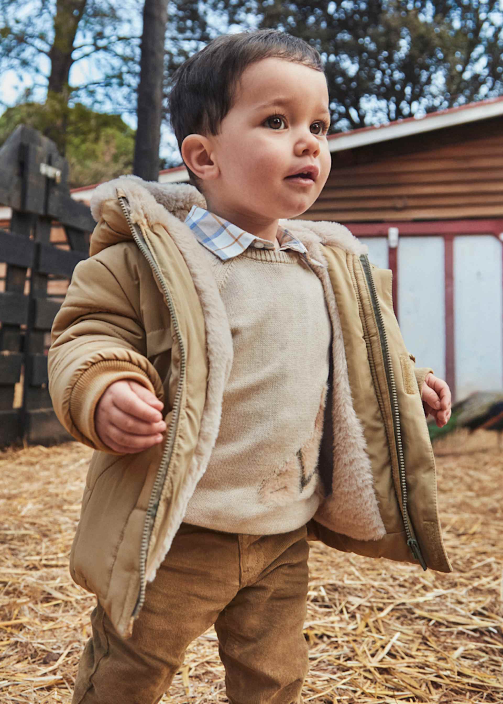 Baby fur lined coat Baby fur lined coat