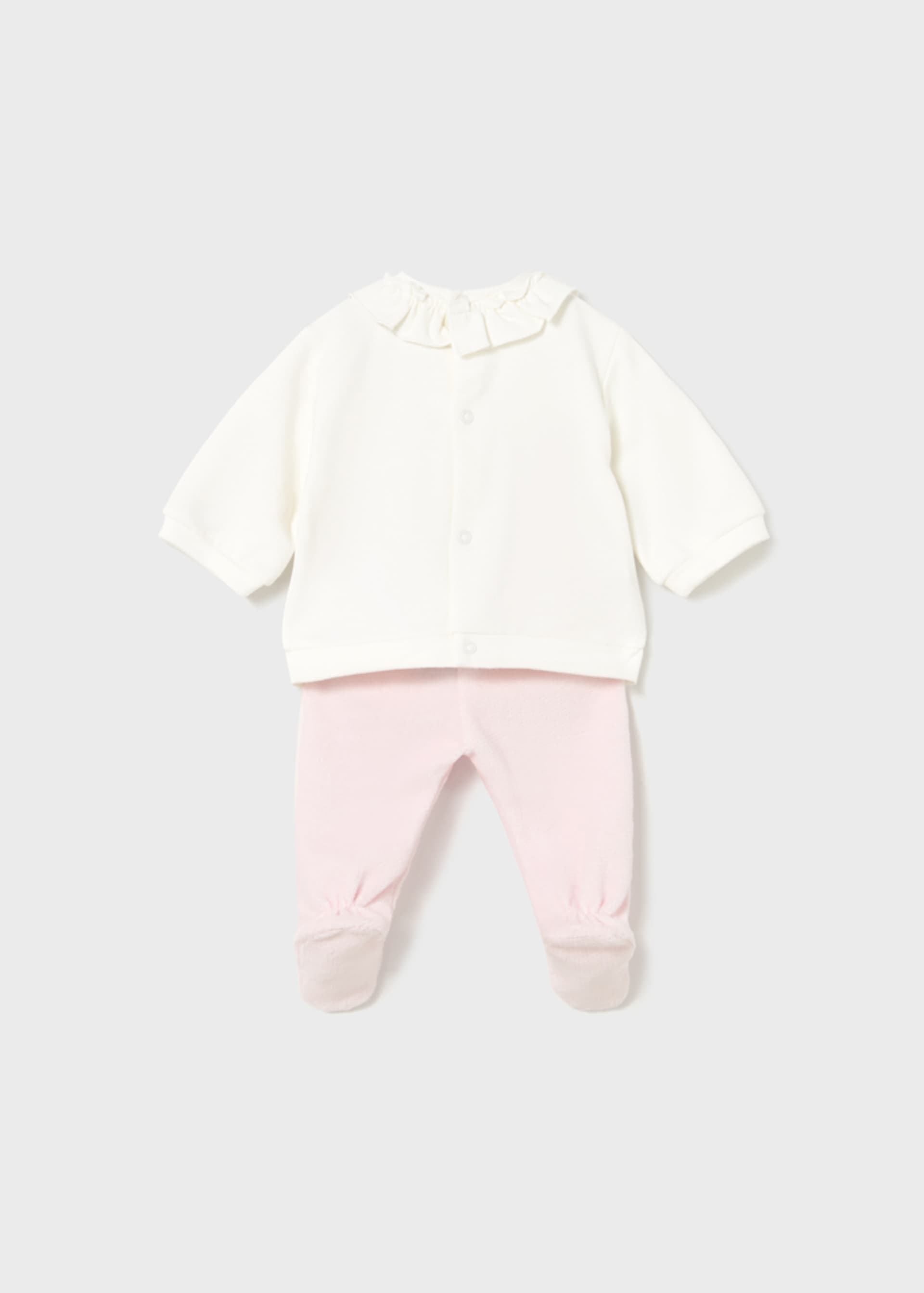 Newborn girl's leggings and sweatshirt set