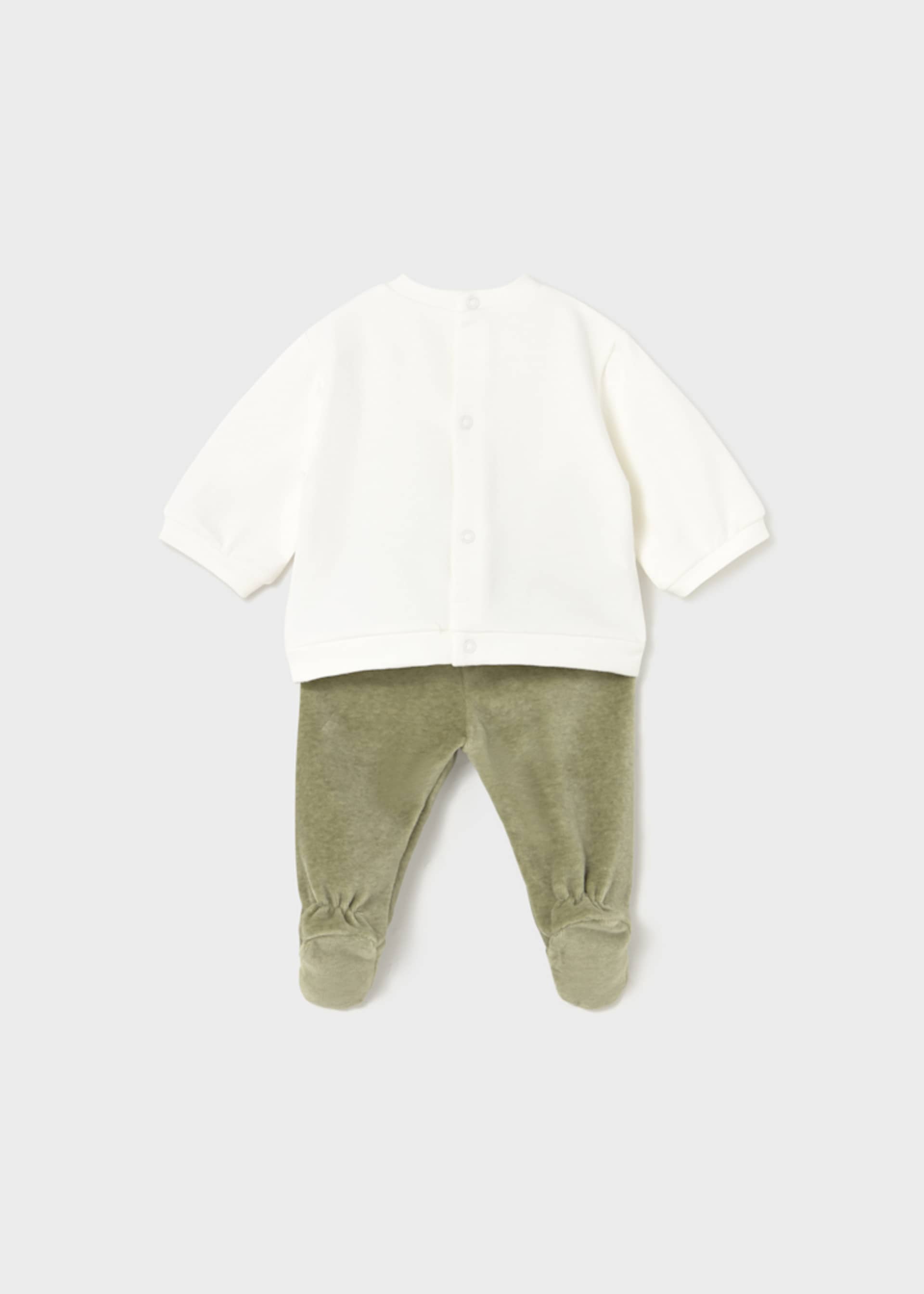 Newborn Girl Pants and Sweatshirt Set