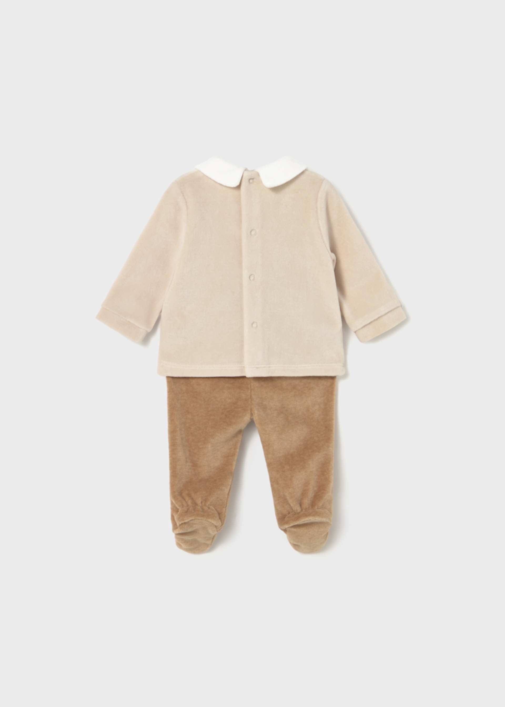 Newborn jumper and footed trouser set