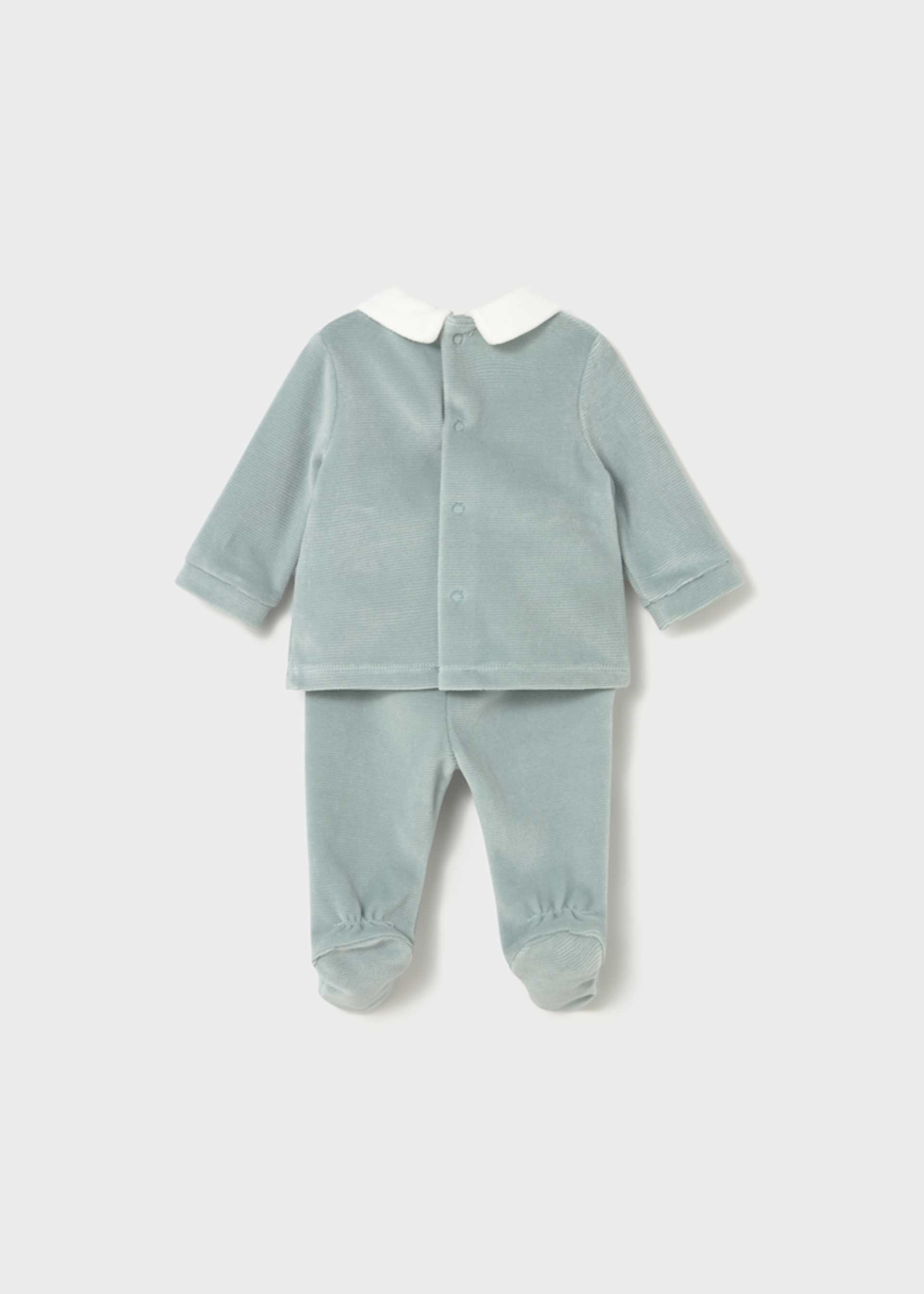 Newborn Girl Velour Pants Set