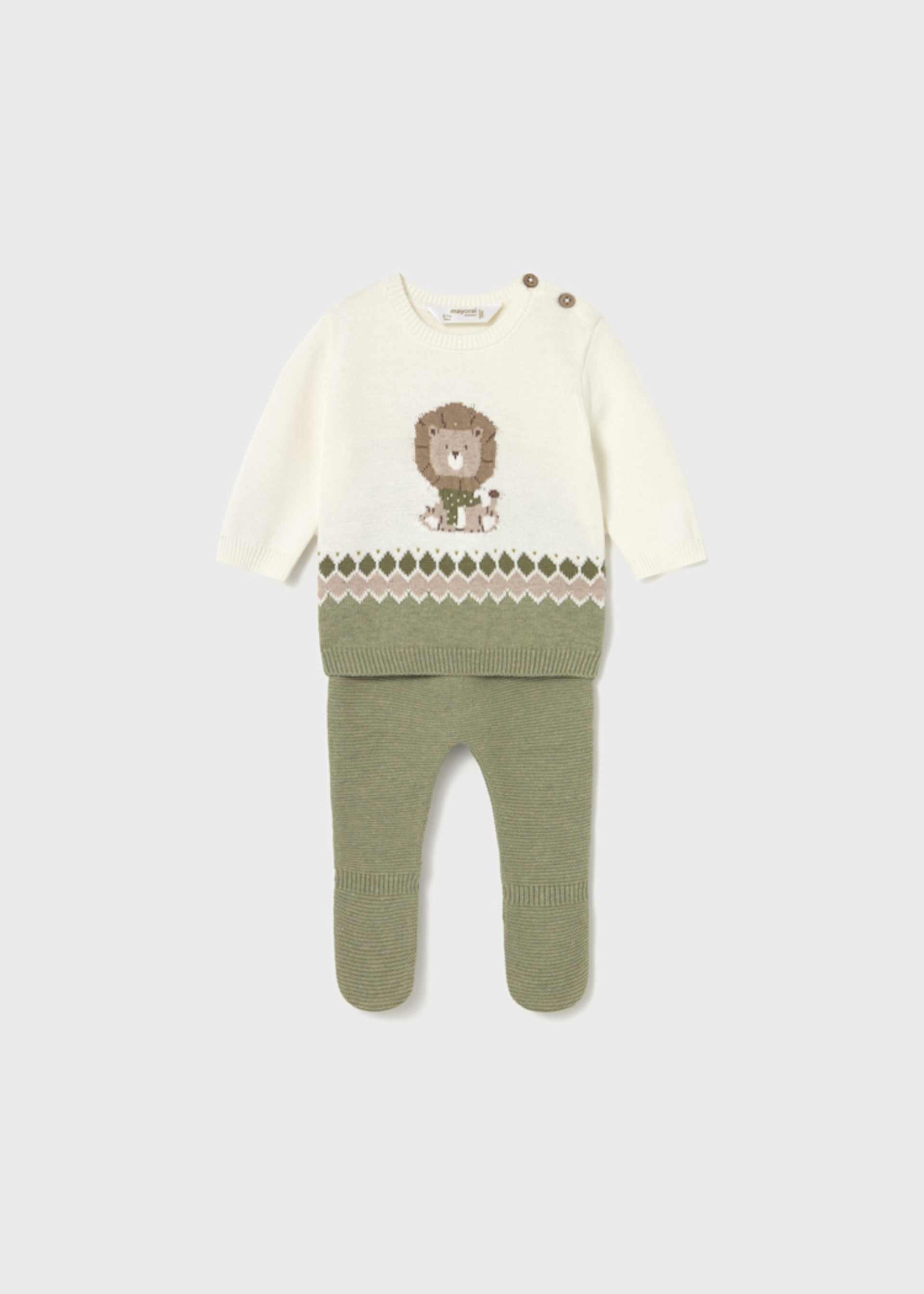 Newborn Knit Pants and Sweatshirt Set