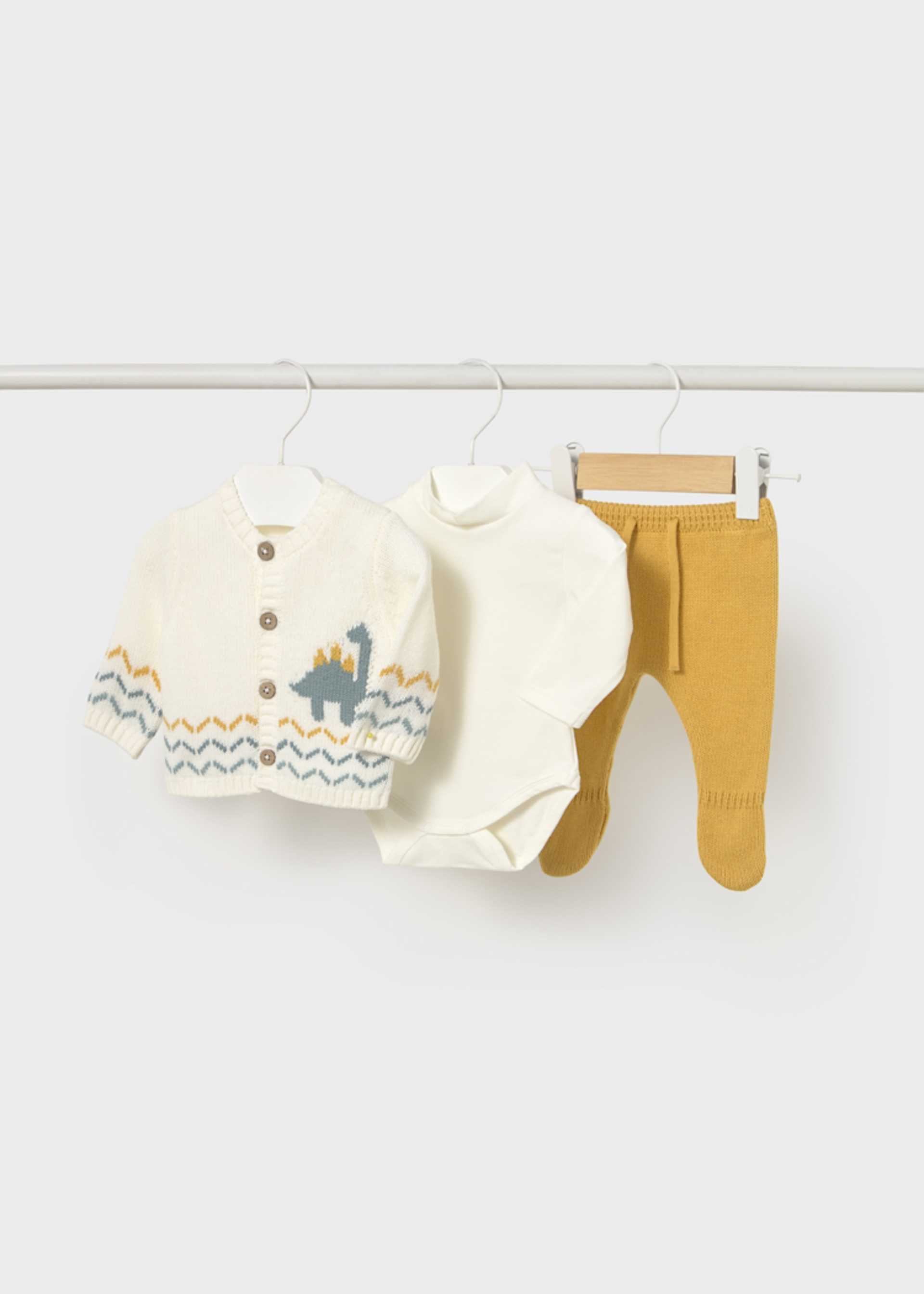Newborn Girl 3-Piece Knit Set