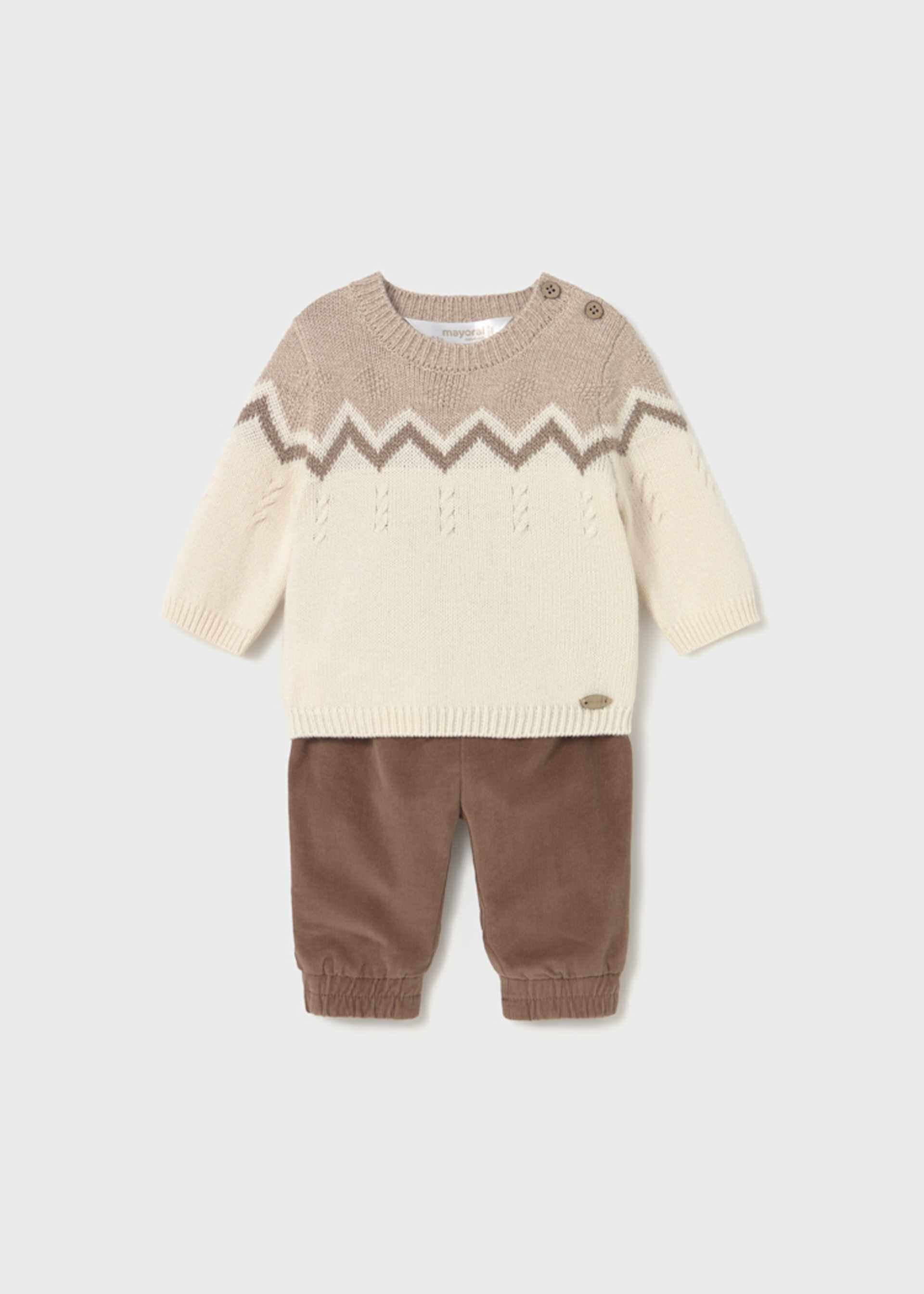 Newborn Boy Pants and Sweater Set