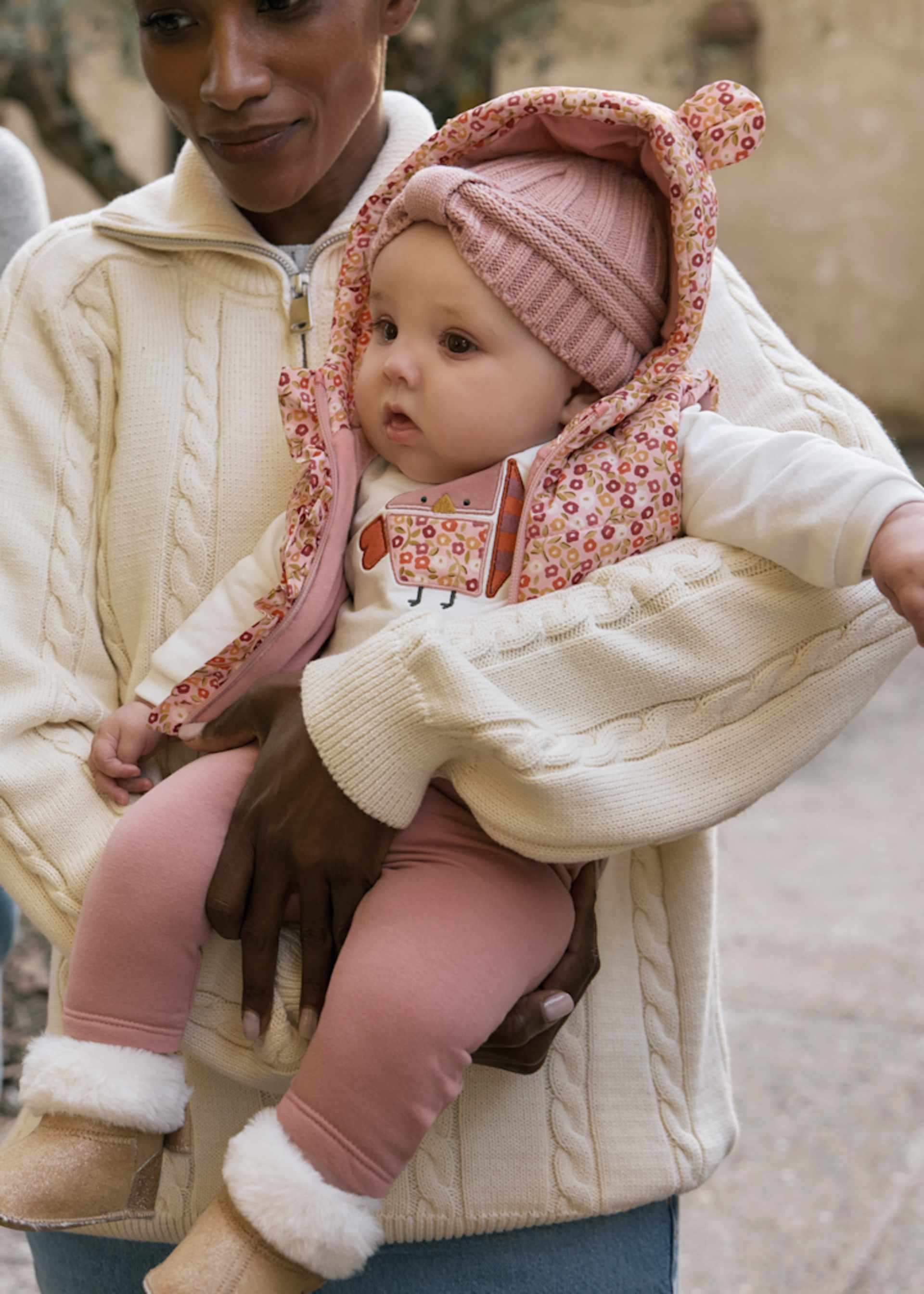 Newborn print tracksuit with gilet