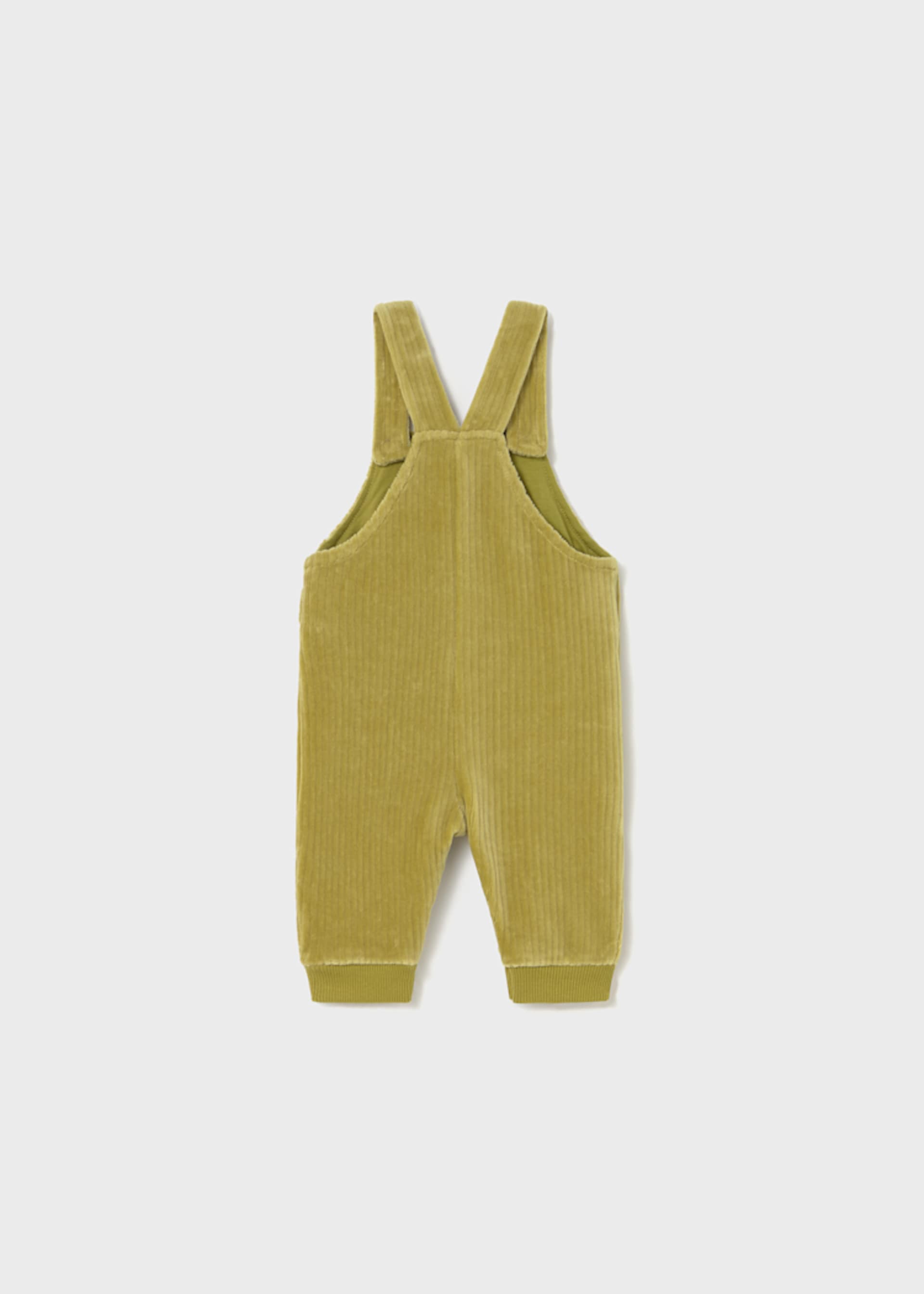 Newborn corduroy knitted dungarees