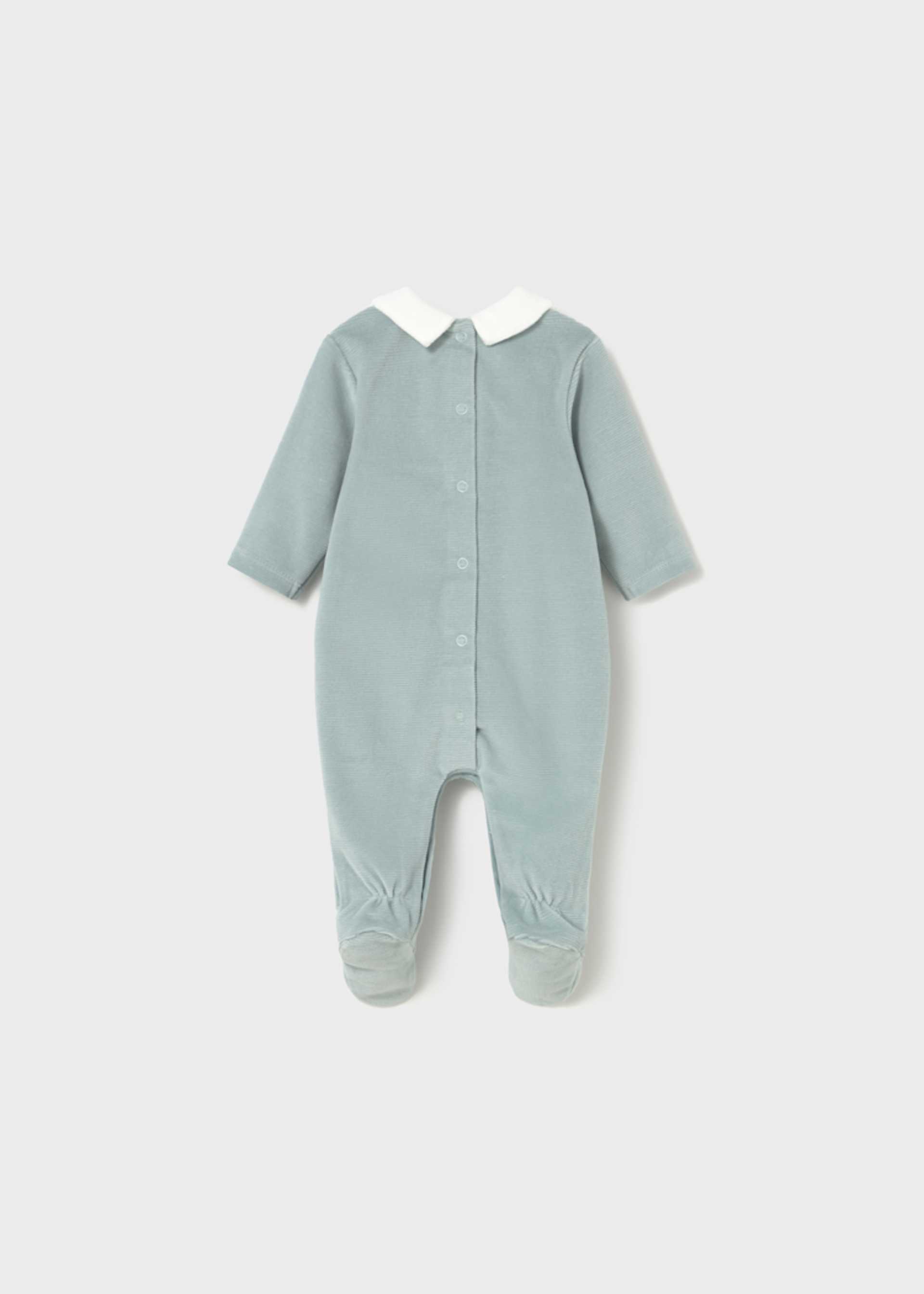 Newborn Boy Velour One Piece