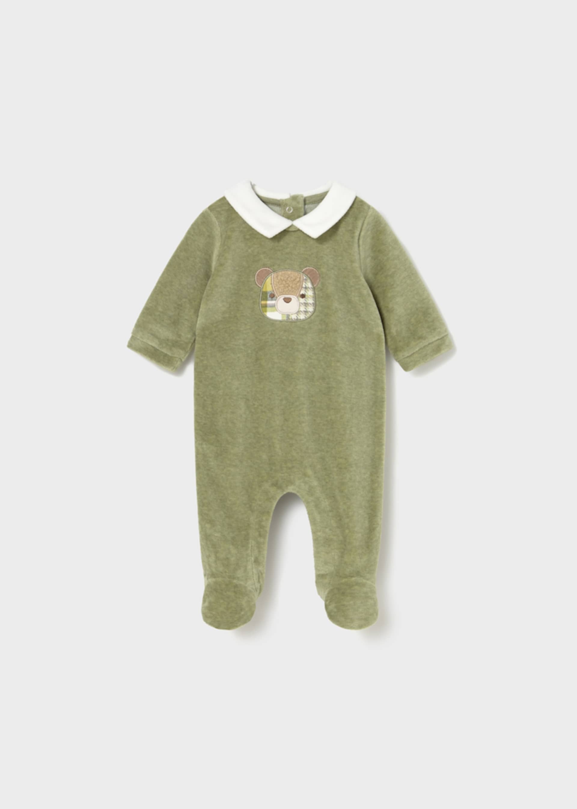 Newborn collared romper with feet