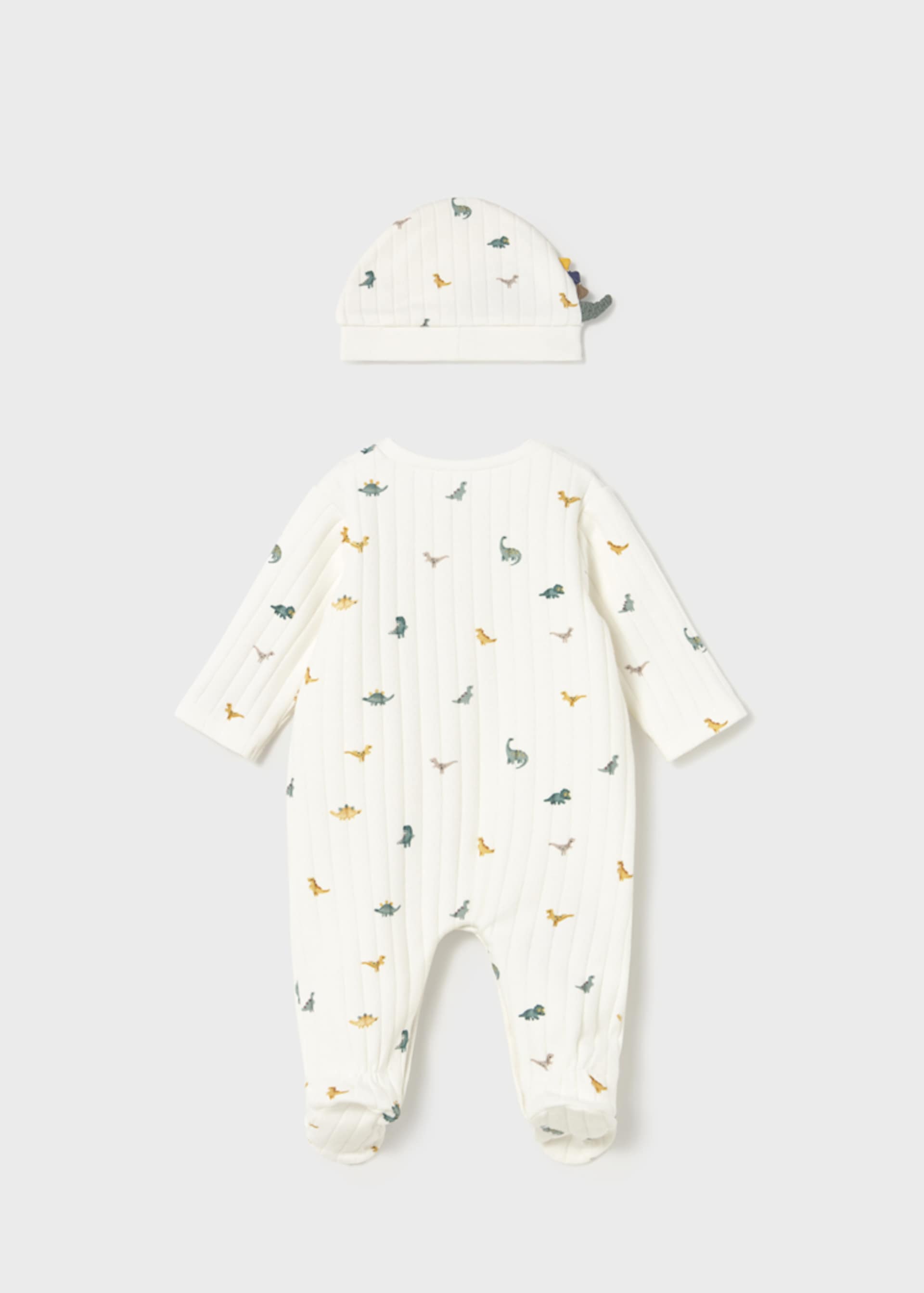 Peto con gorro dinosaurio recién nacido