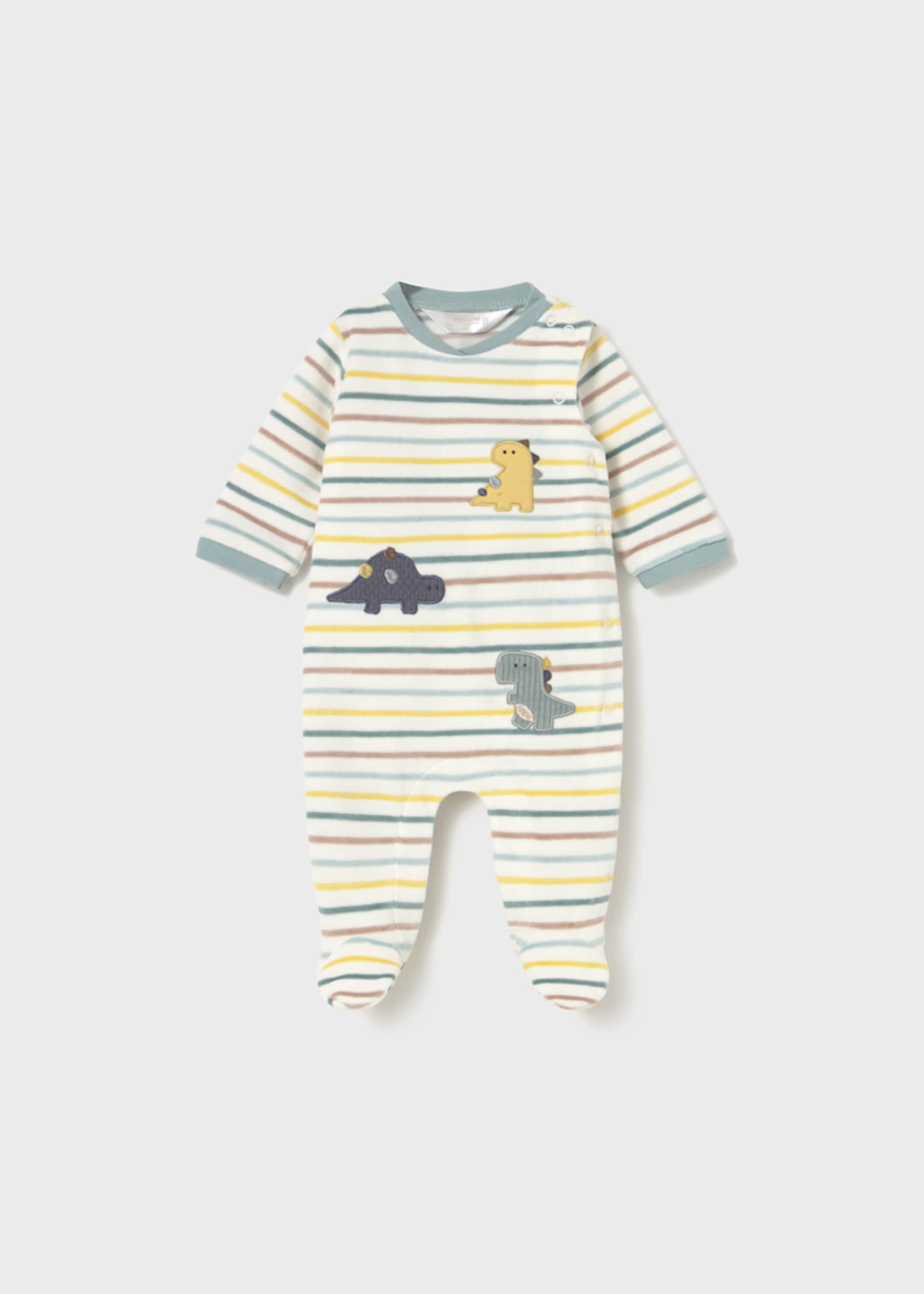 Newborn striped romper with feet