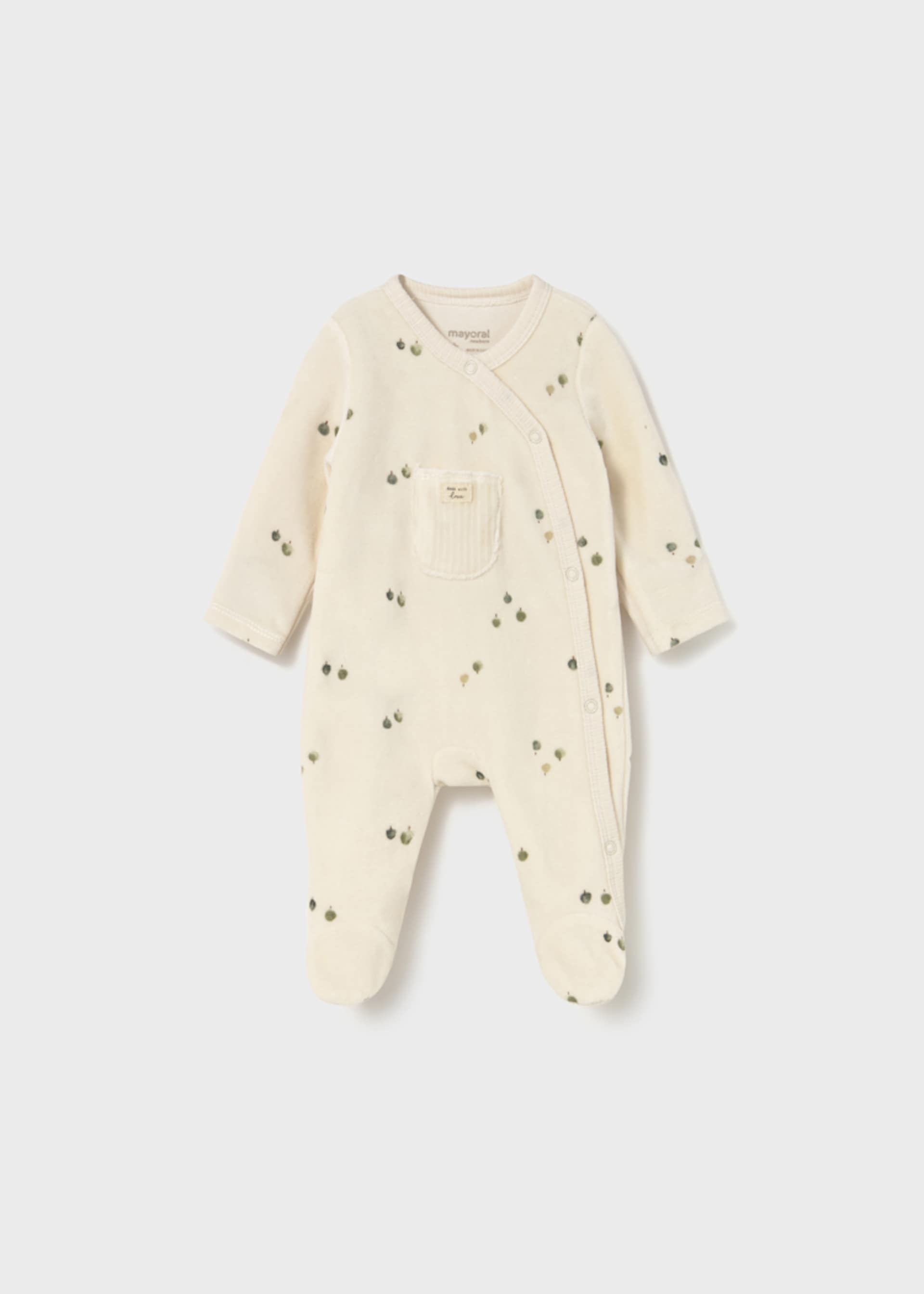Newborn unisex romper with feet