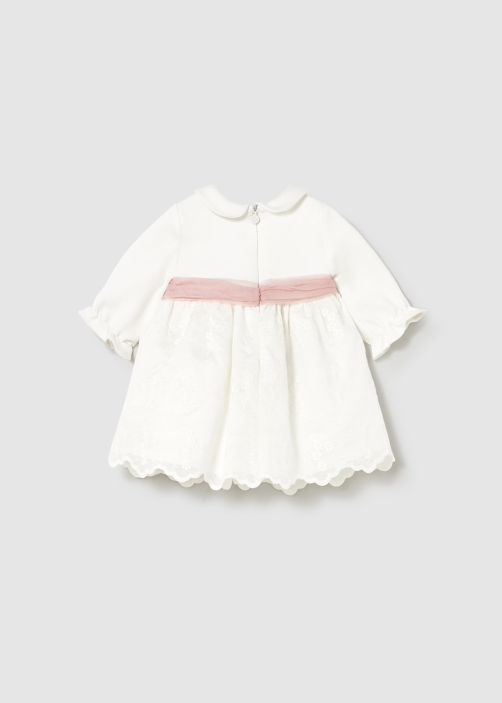 Vestito combined ricamo neonata