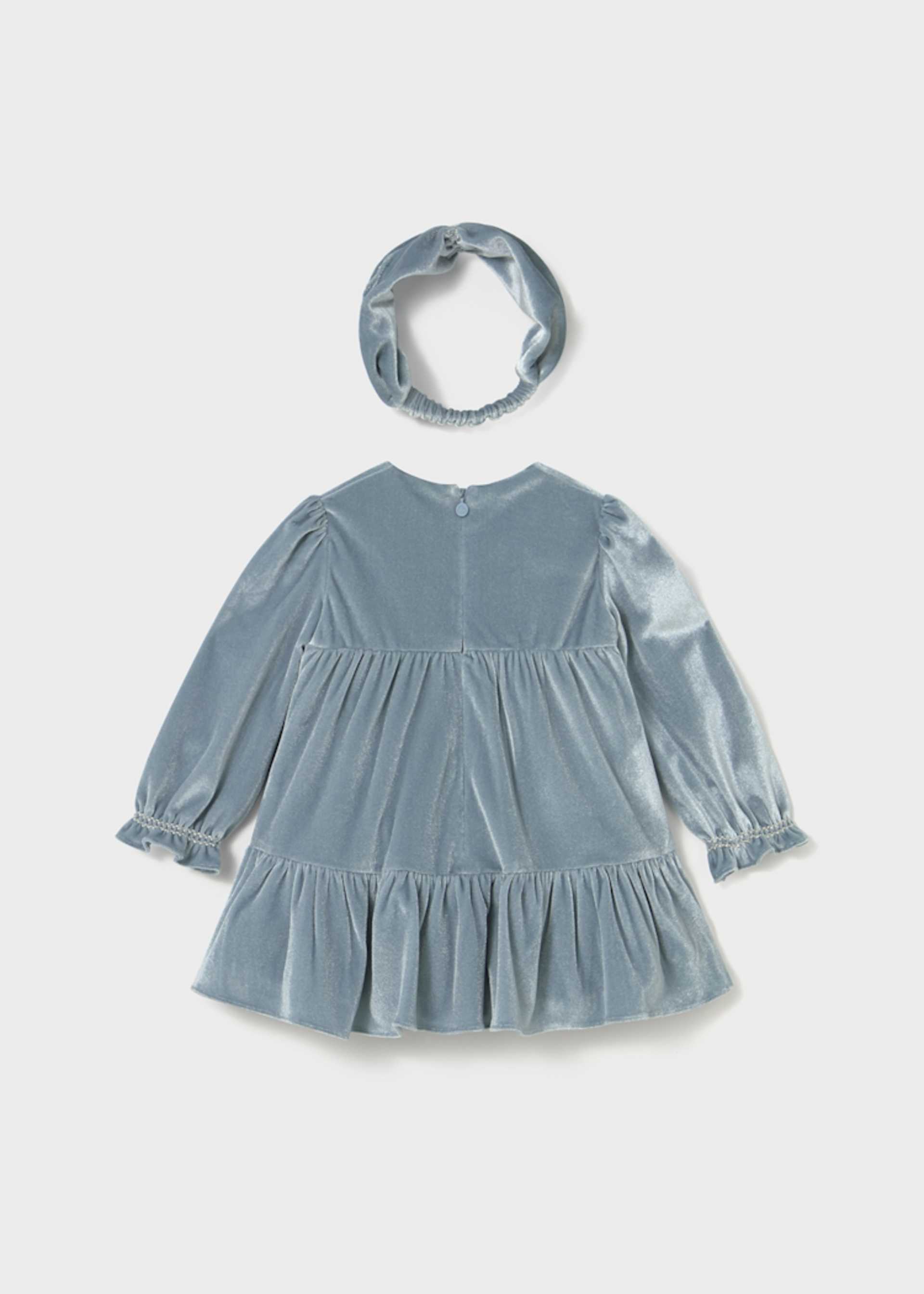 Baby velvet dress with headband