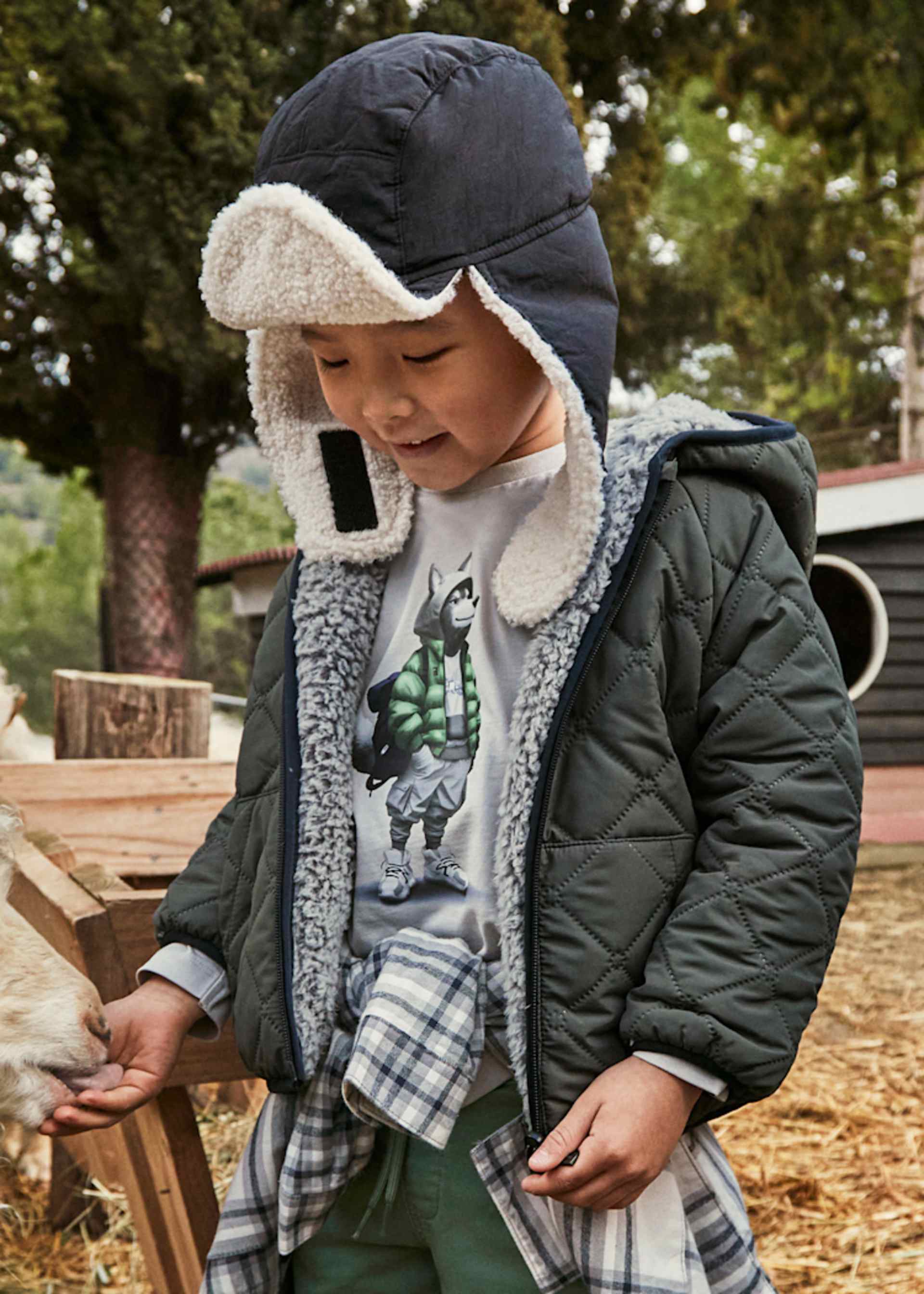 Unisex Reversible Sherpa Puffer Jacket