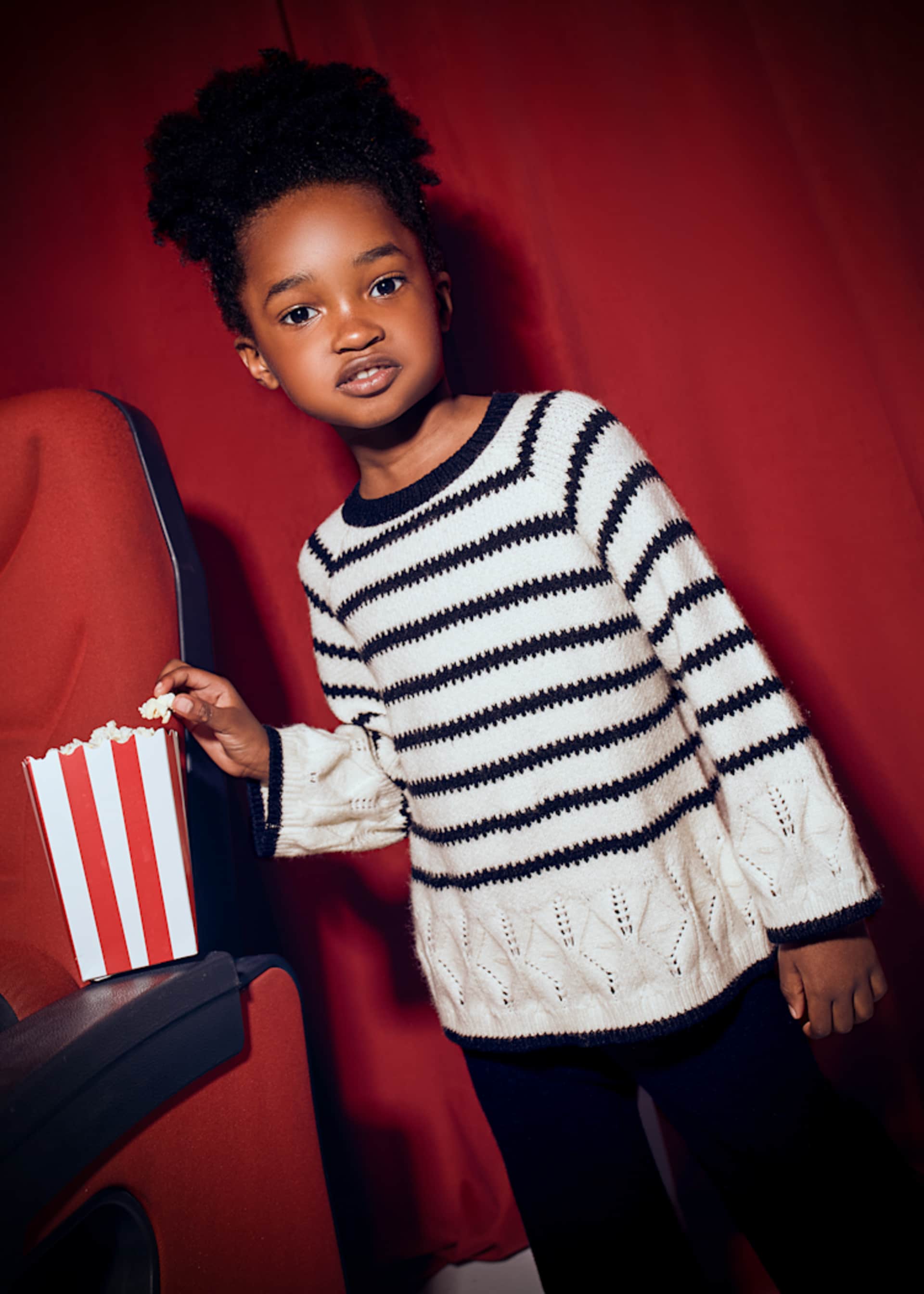 Girls trousers and striped jumper set