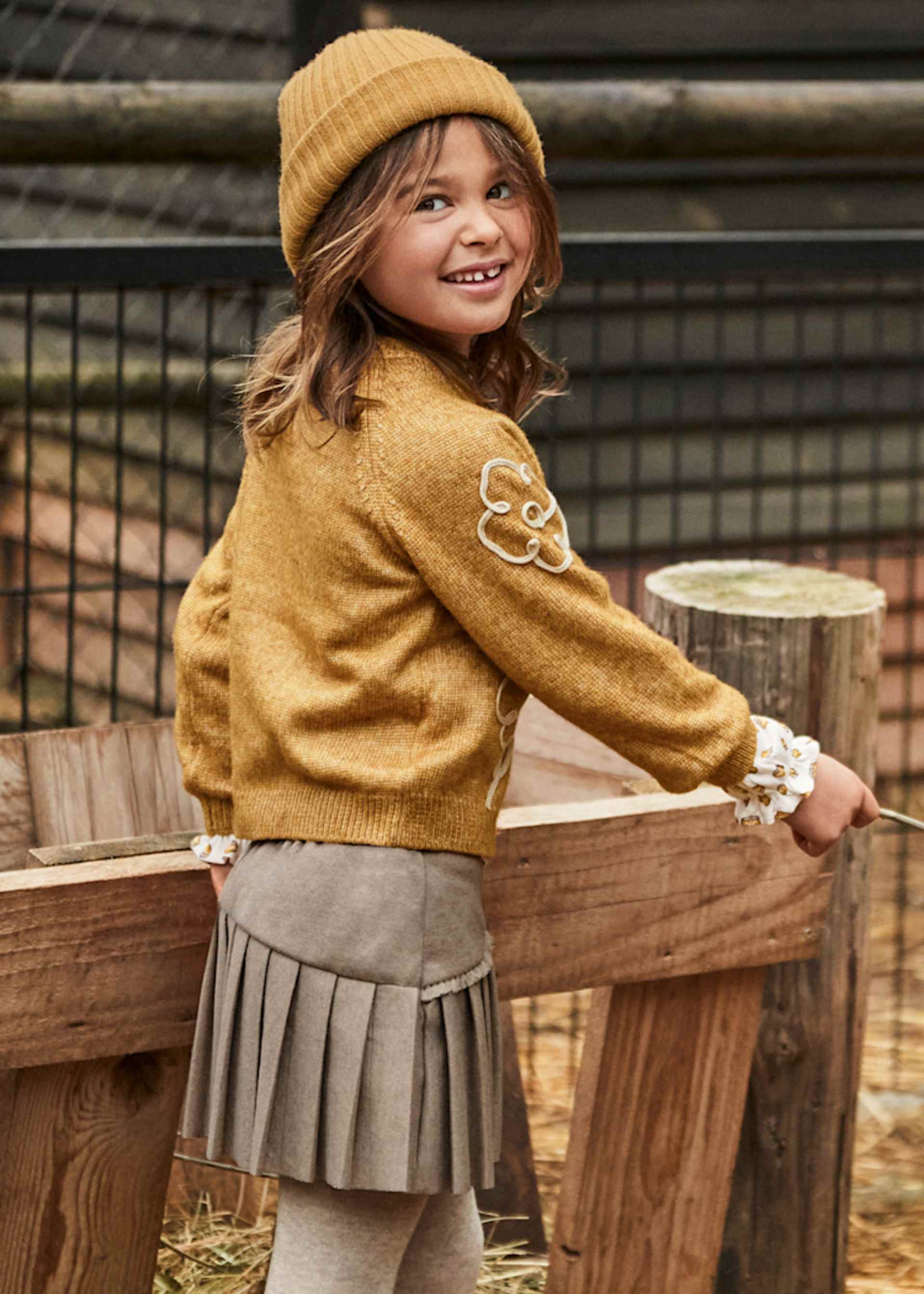 Saia calça plissada menina