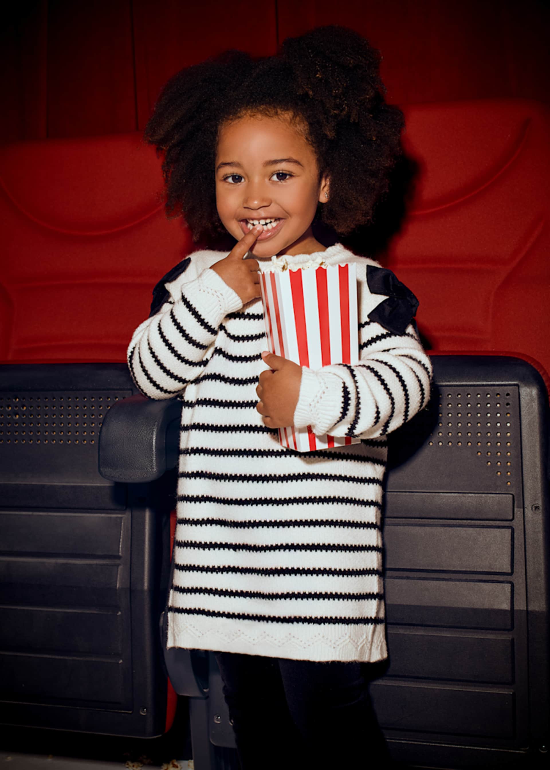 Kleid gestreift Schleifen Mädchen