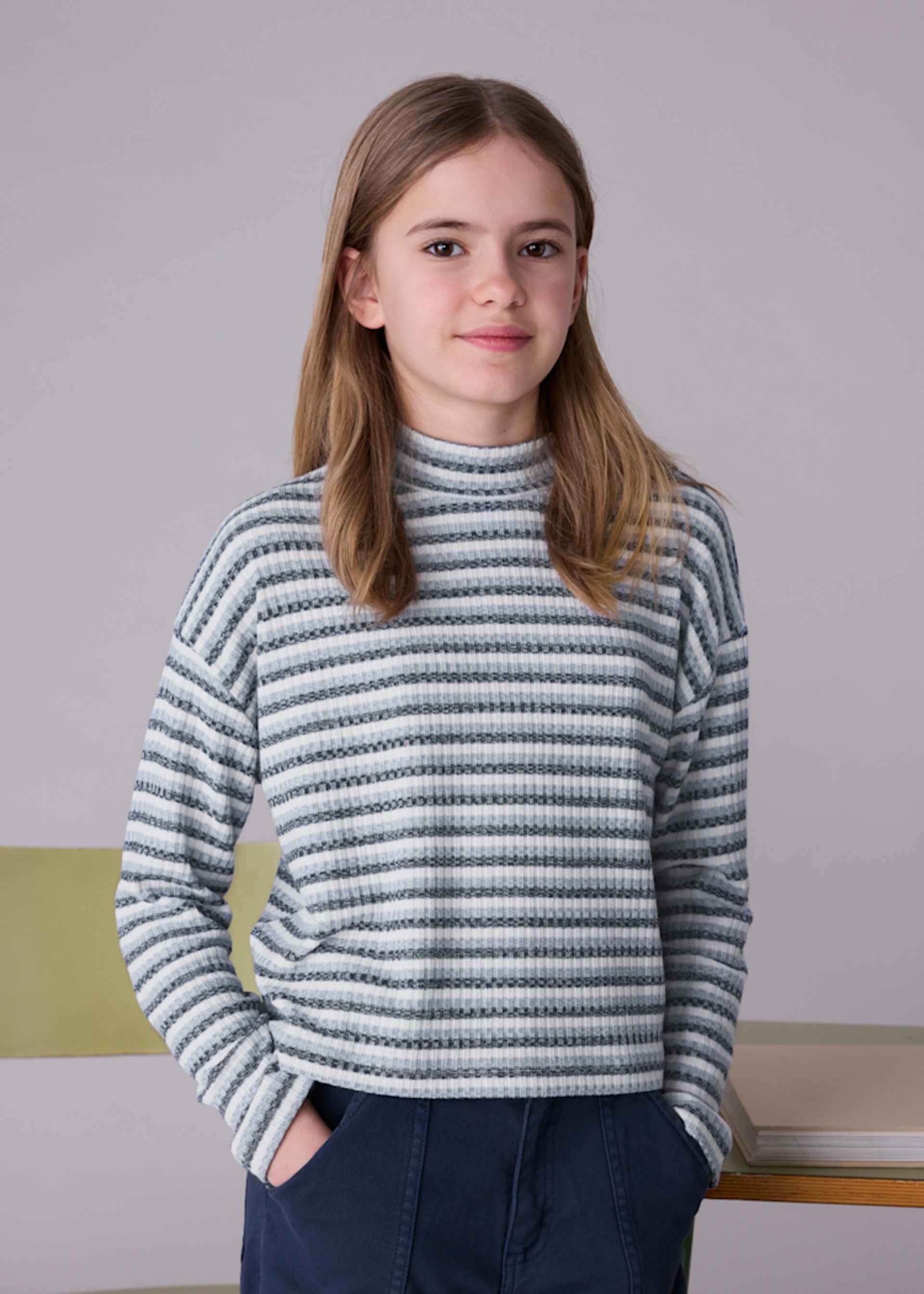 Girl Mock Neck Sweater
