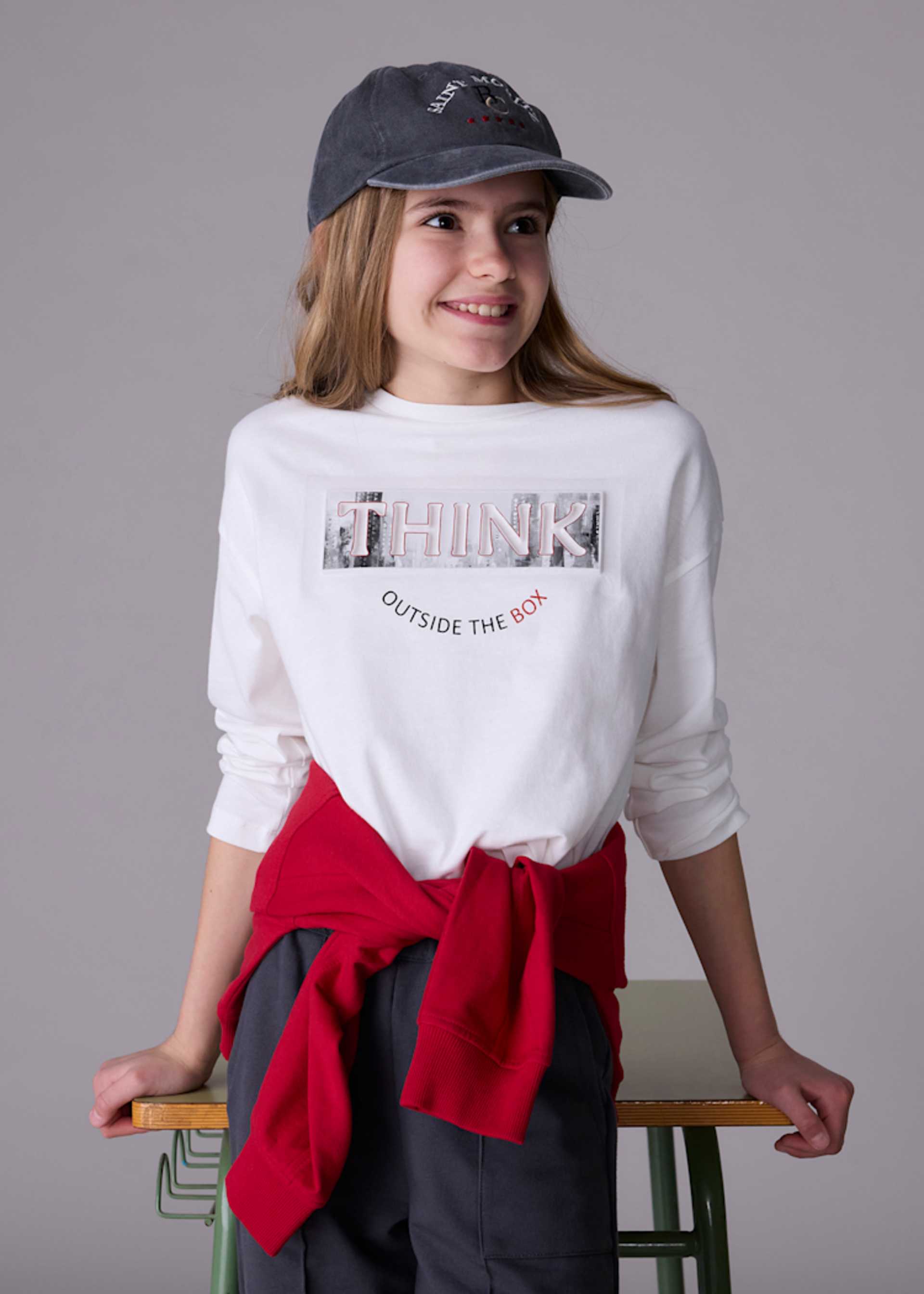 T-shirt basique texte fille