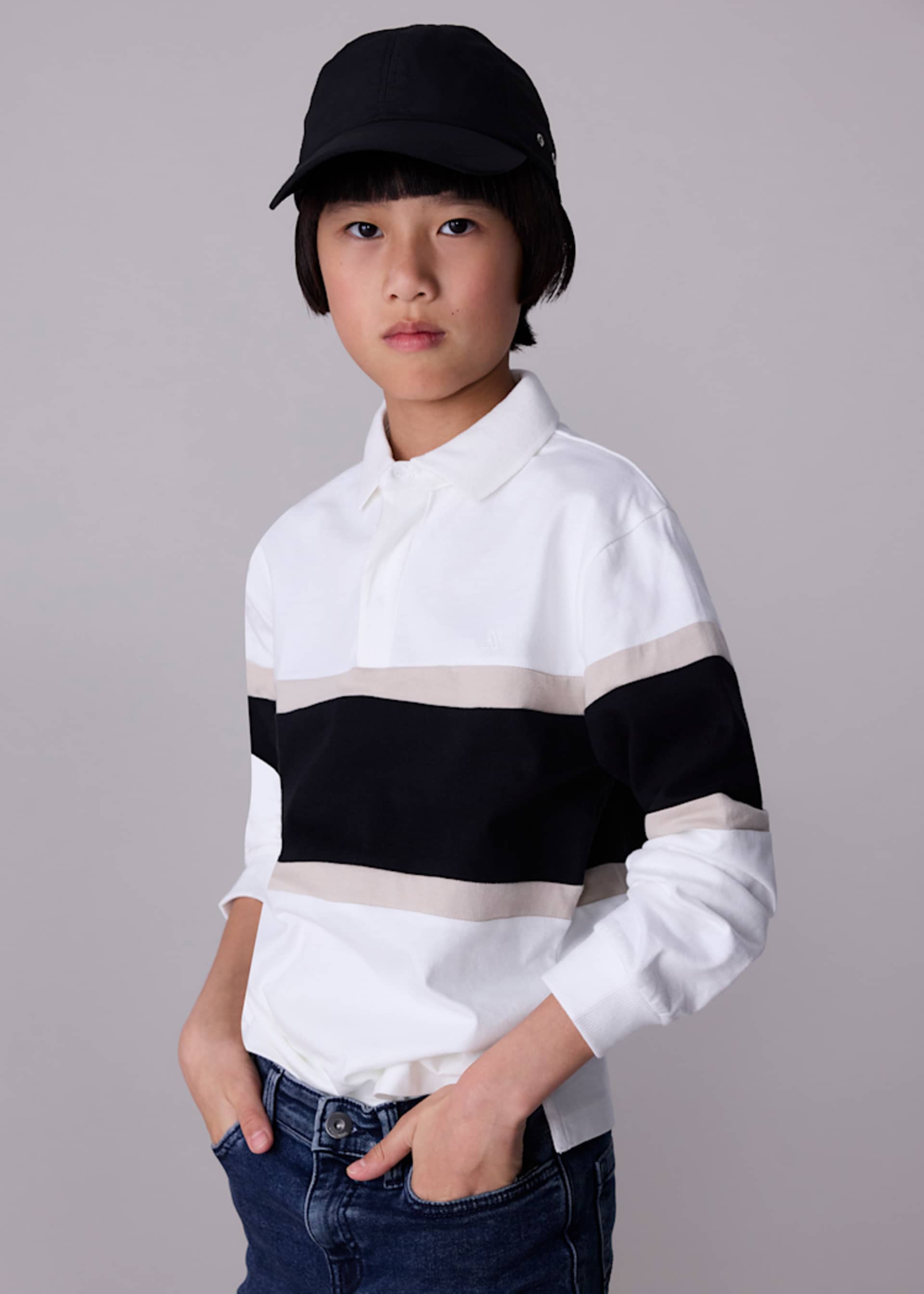 Boy Color Block Polo Shirt