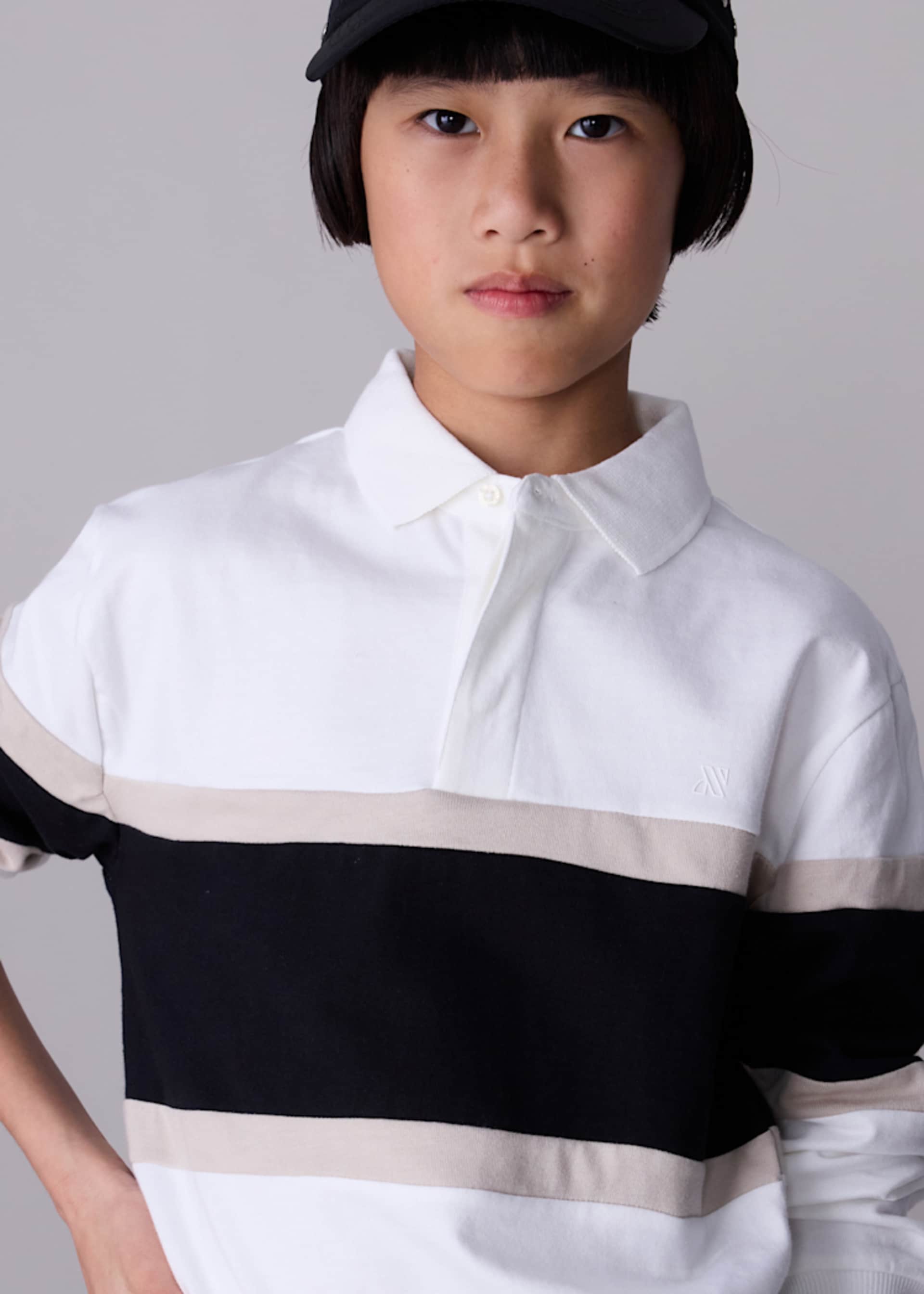 Poloshirt Blockstreifen Teenager Jungen