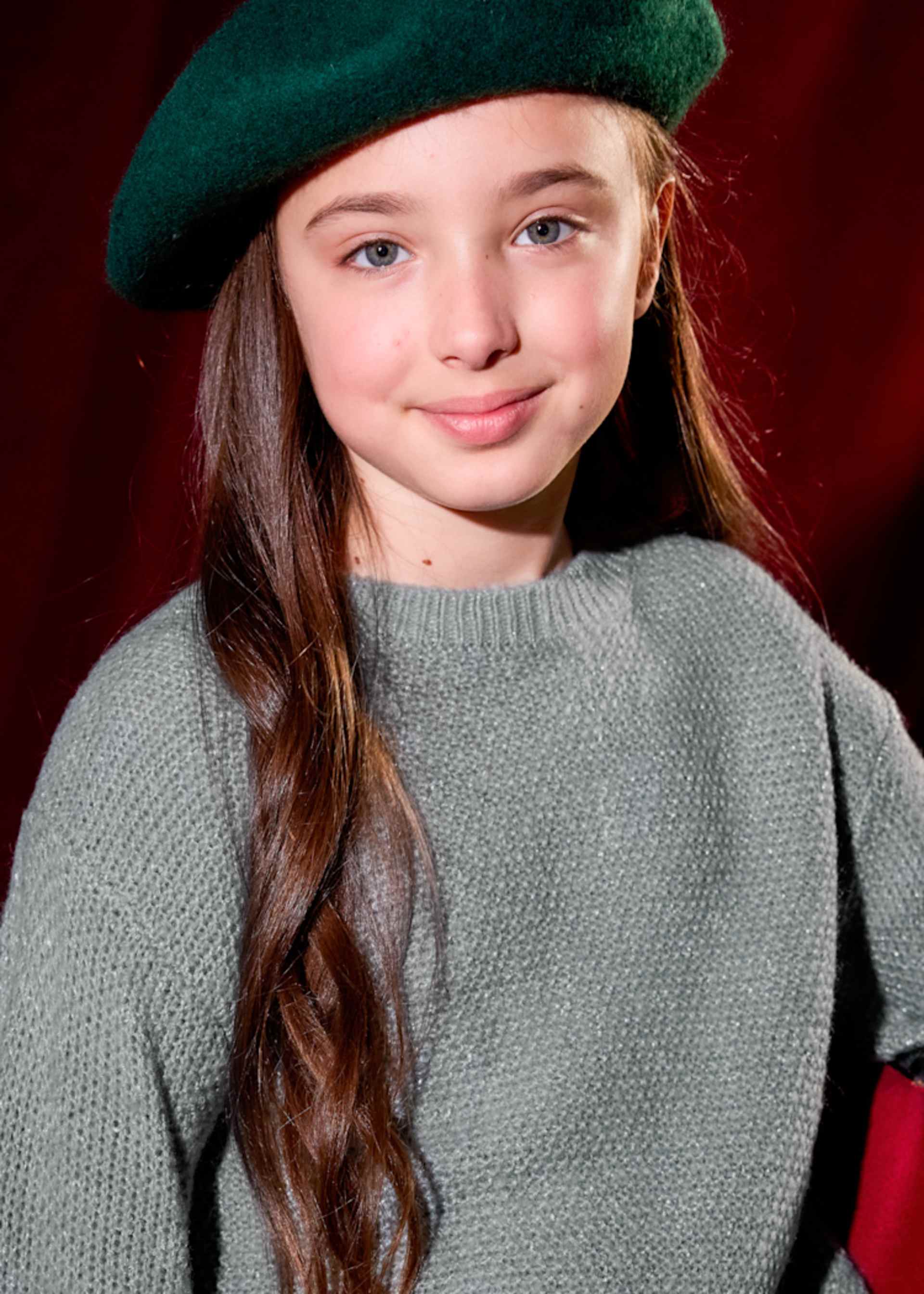 Girls metallic yarn jumper