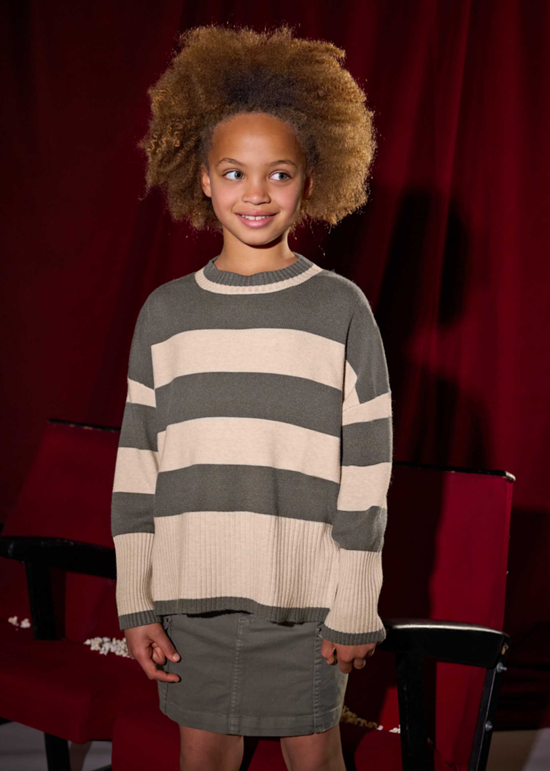 Girls striped jumper