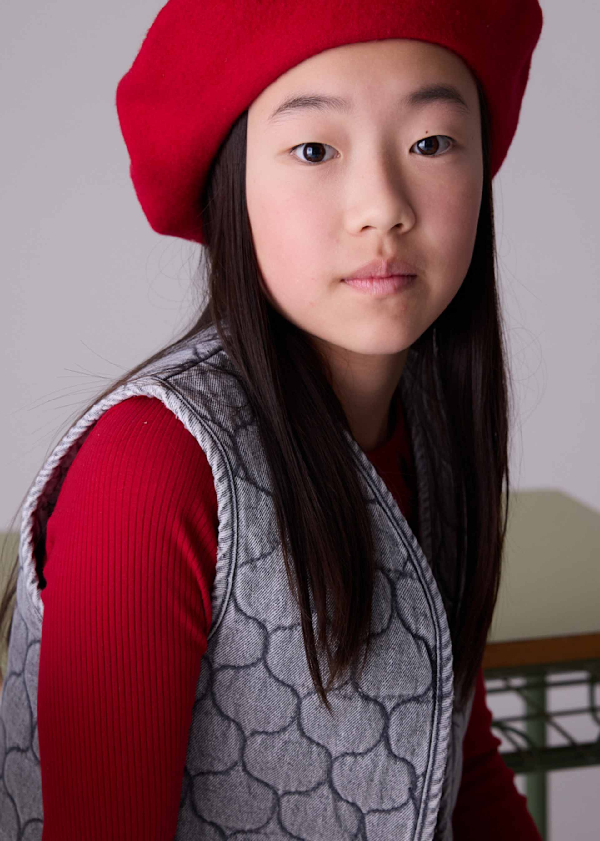 Girl Padded Denim Vest