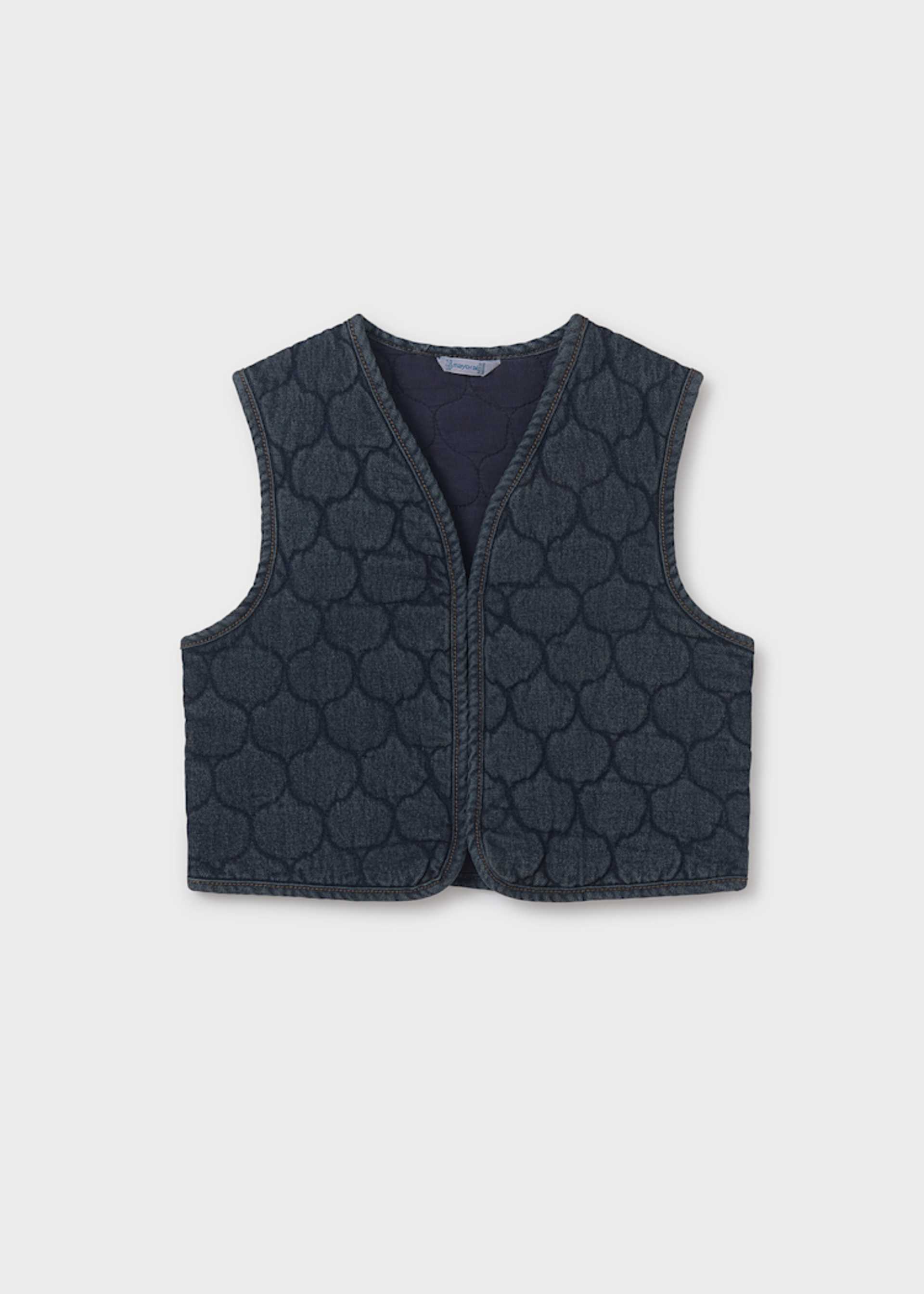 Girls quilted denim gilet Girls quilted denim gilet