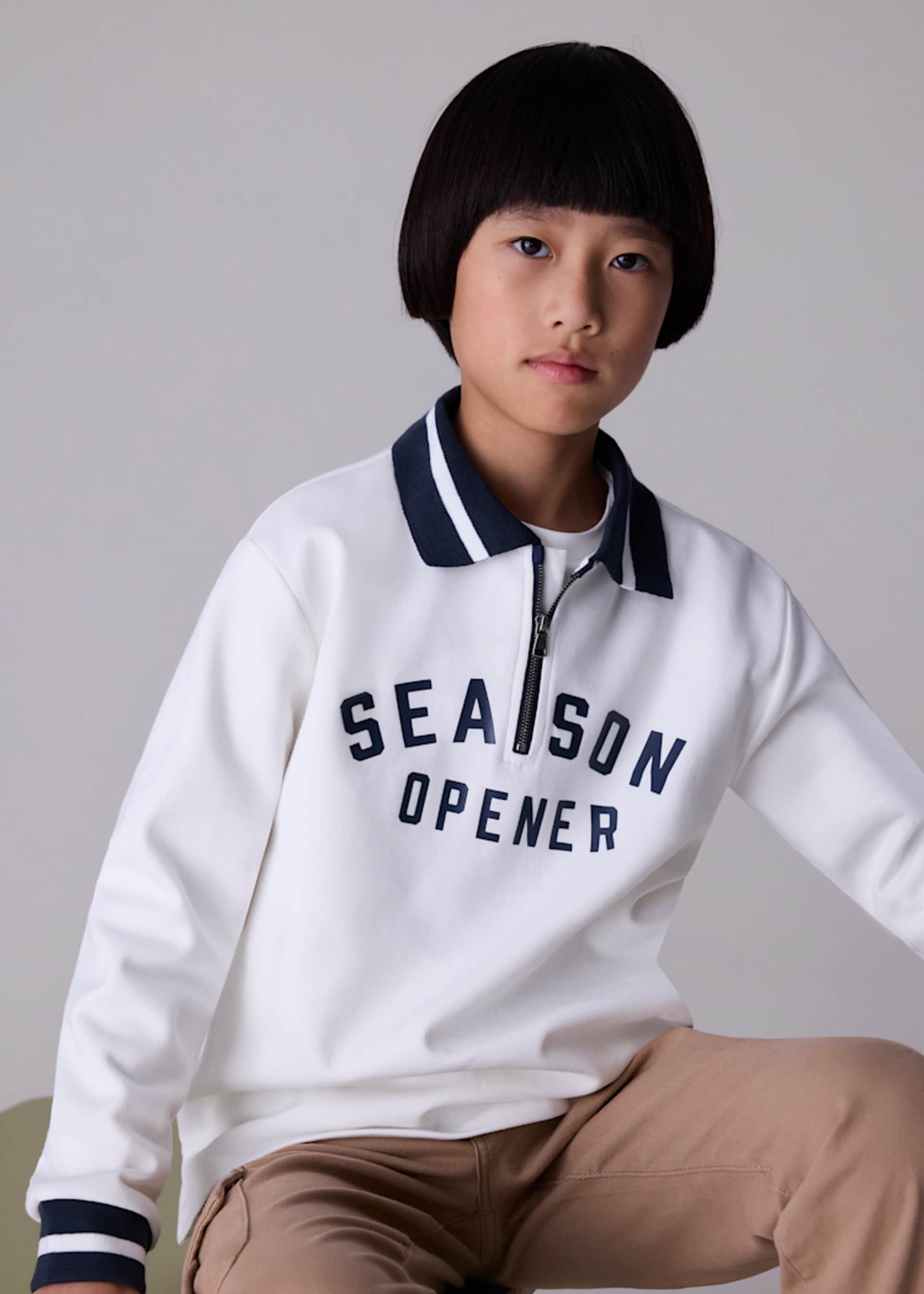 Boys quarter zip jumper