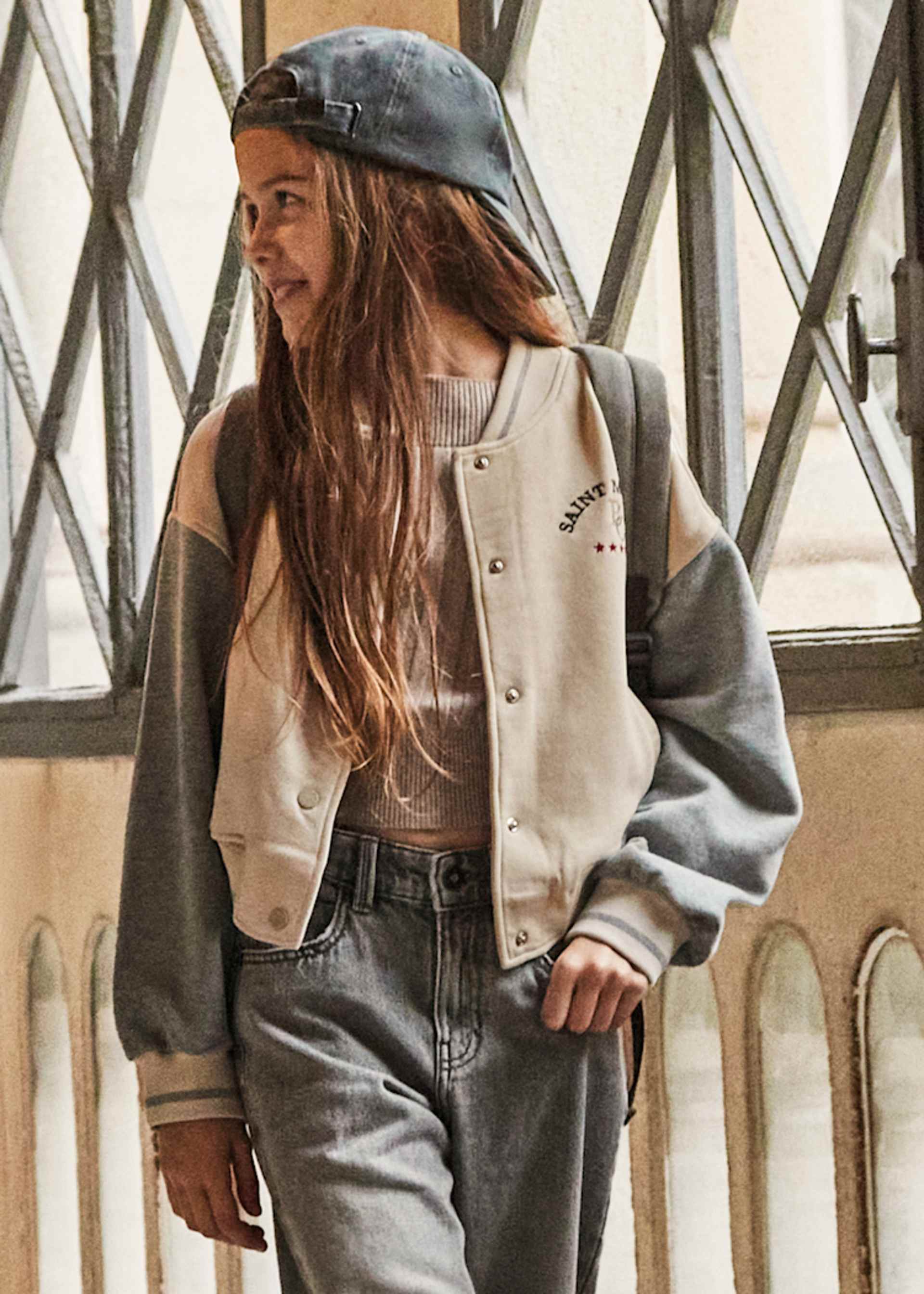 Sudadera beisbolera chica