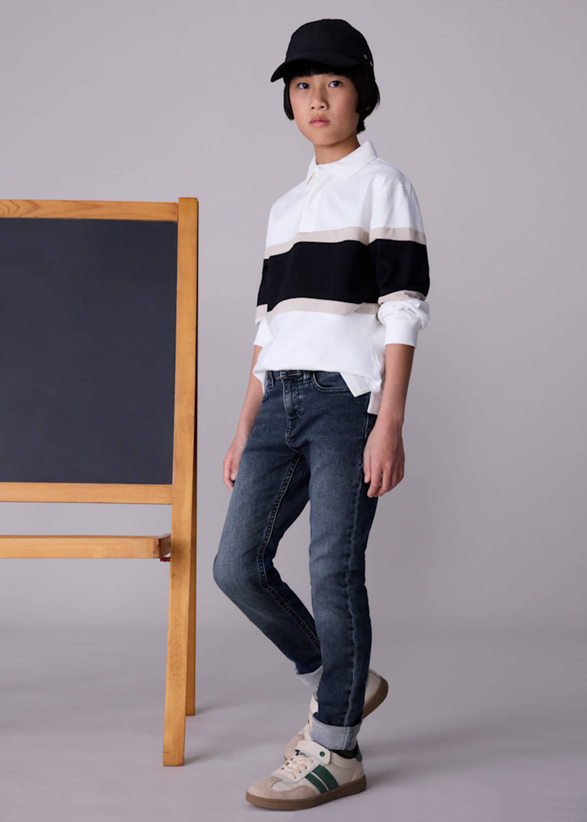 Pantalon en denim ajusté garçon